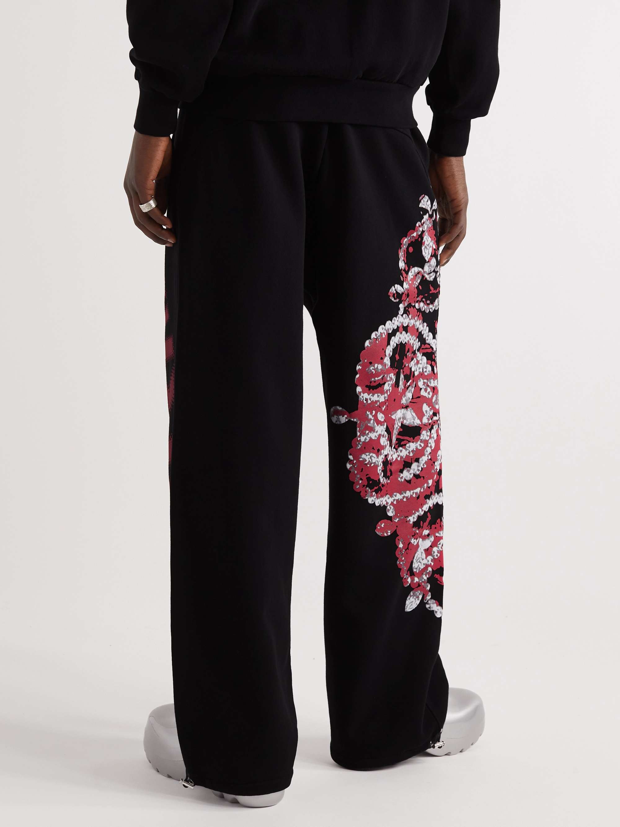 JW ANDERSON + Carrie Tiara Tapered Printed Cotton-Jersey Sweatpants