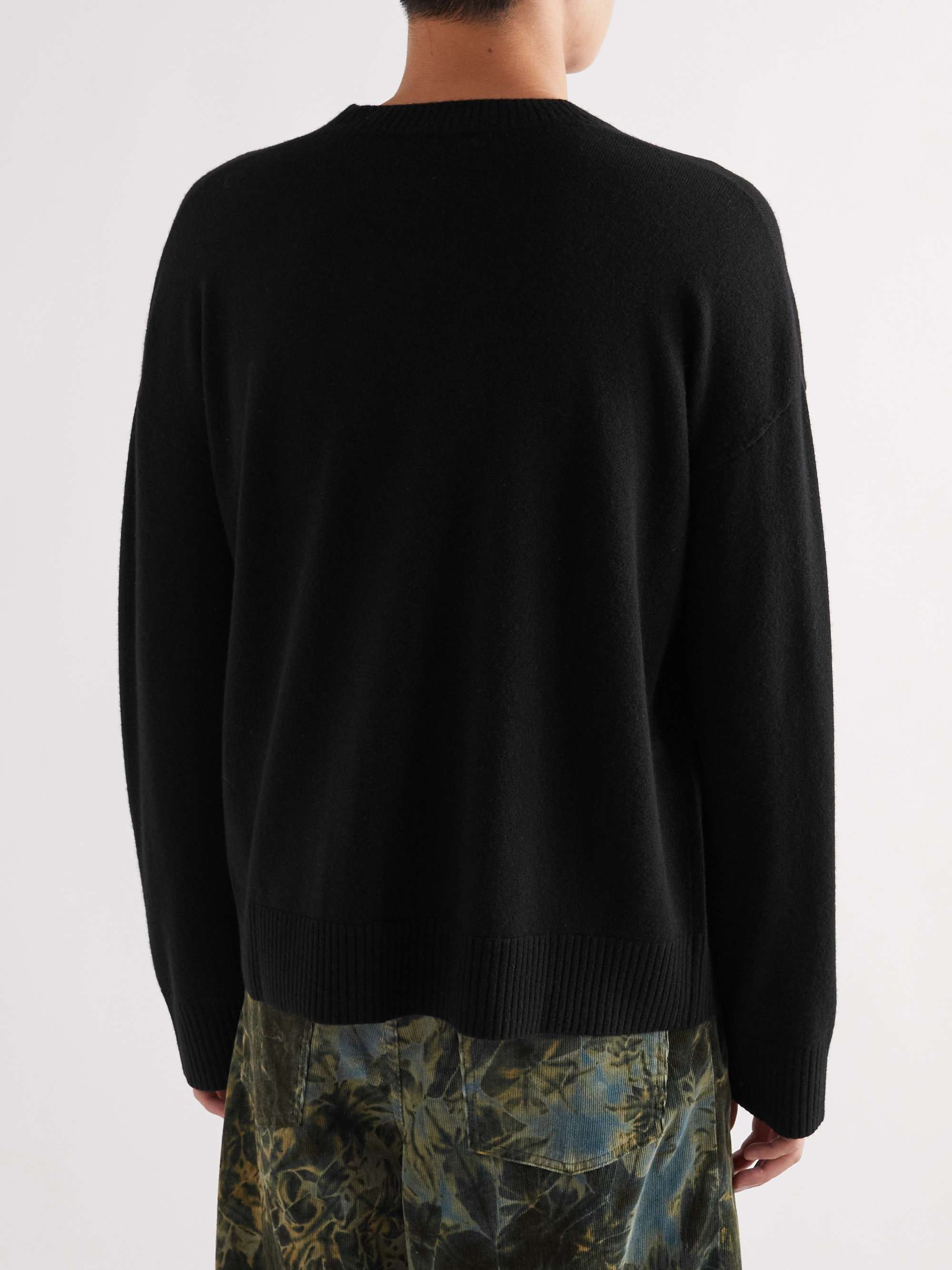 JW ANDERSON Run Hany Metallic Logo-intarsia Wool-Blend Sweater