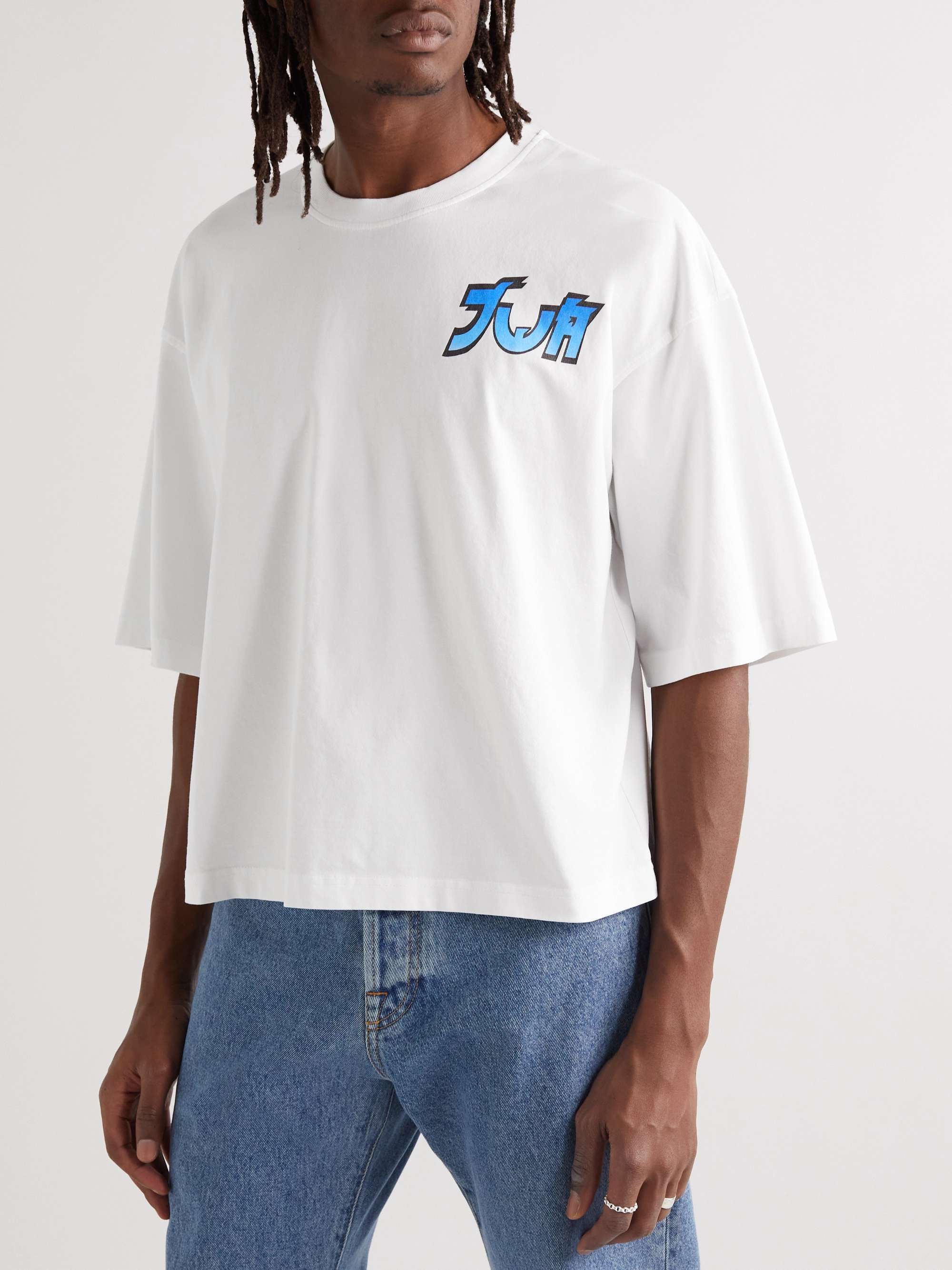 JW ANDERSON + Run Hany Printed Cotton-Jersey T-Shirt