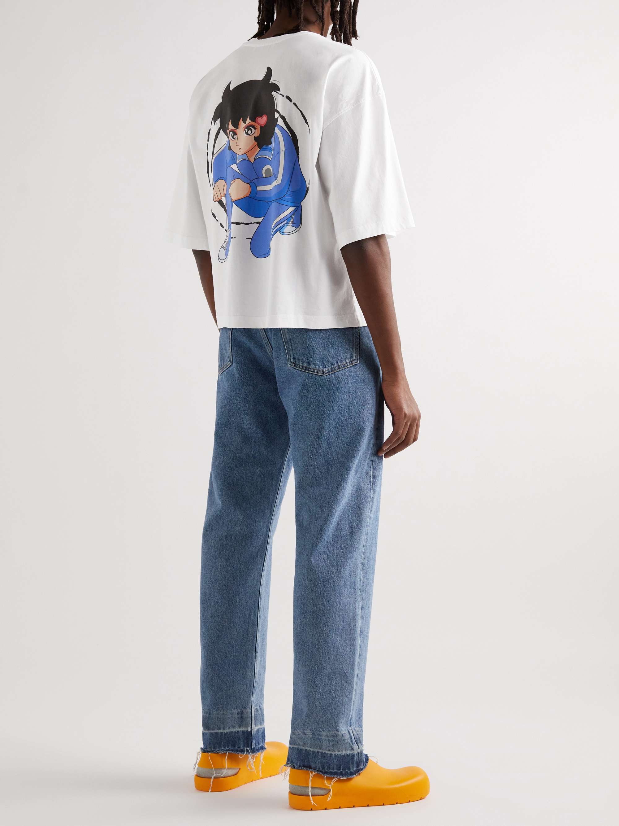JW ANDERSON + Run Hany Printed Cotton-Jersey T-Shirt