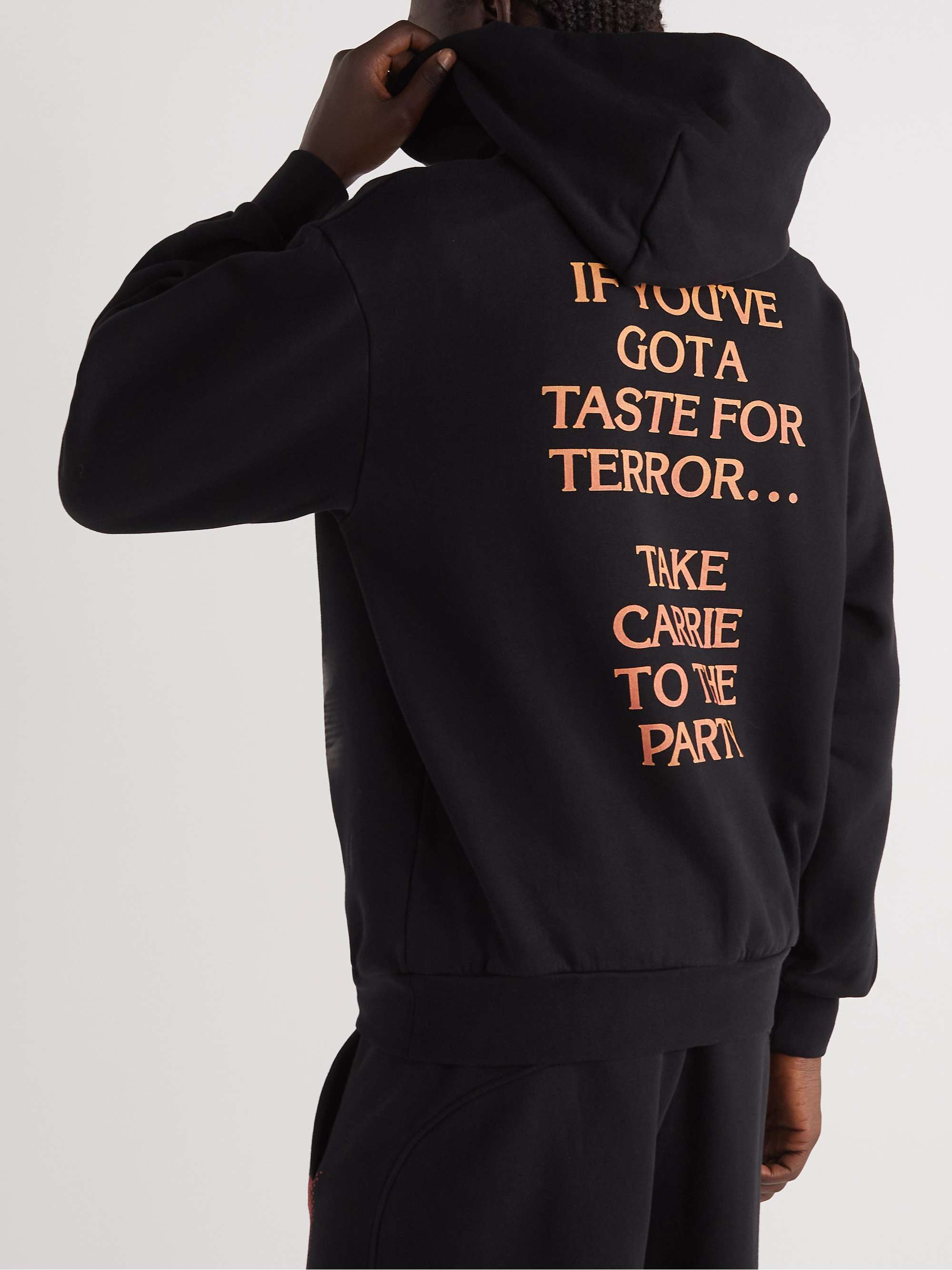 JW ANDERSON + Carrie Printed Cotton-Blend Jersey Hoodie