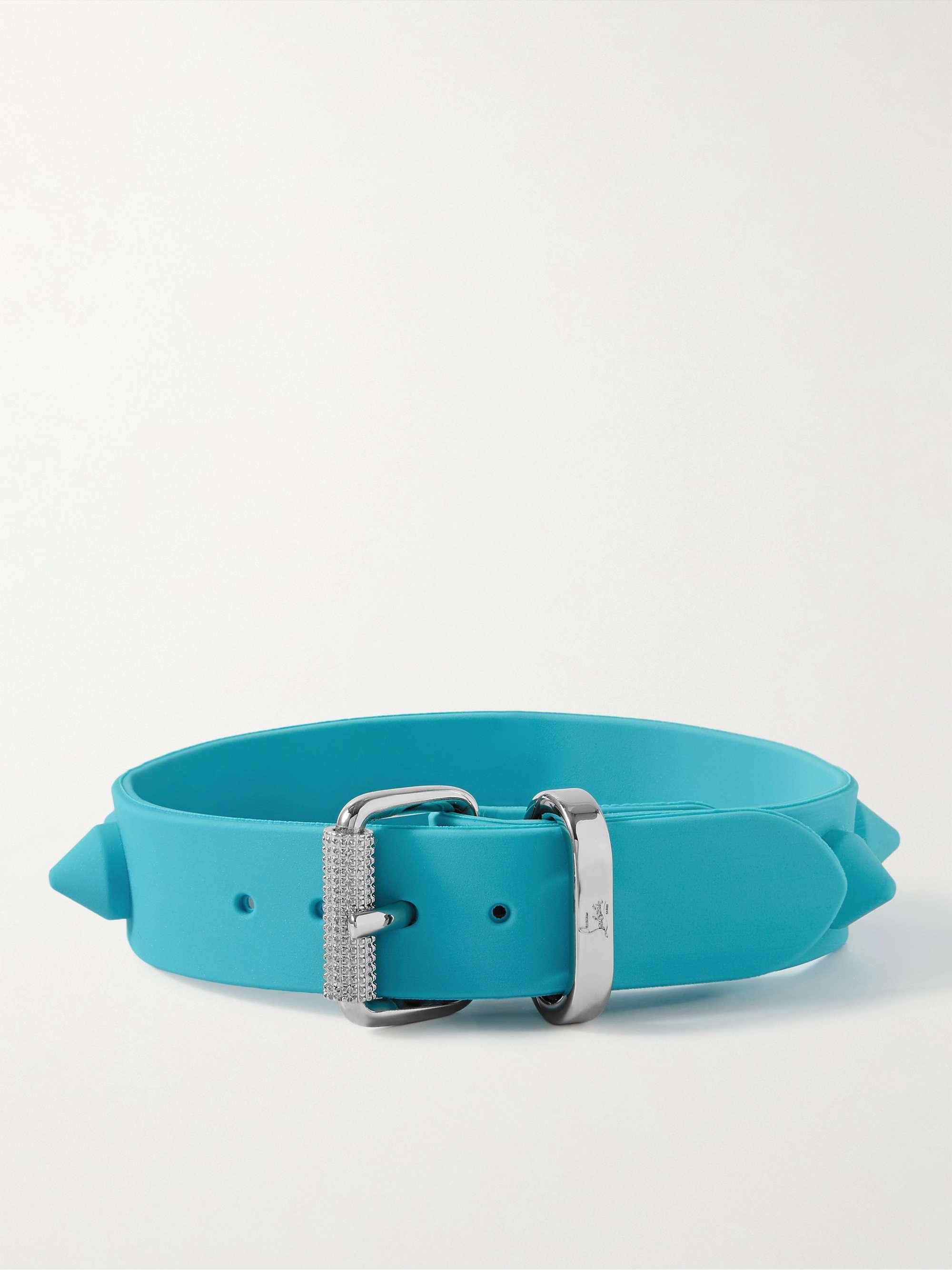 CHRISTIAN LOUBOUTIN Loubilink Studded Rubber Bracelet for Men MR PORTER