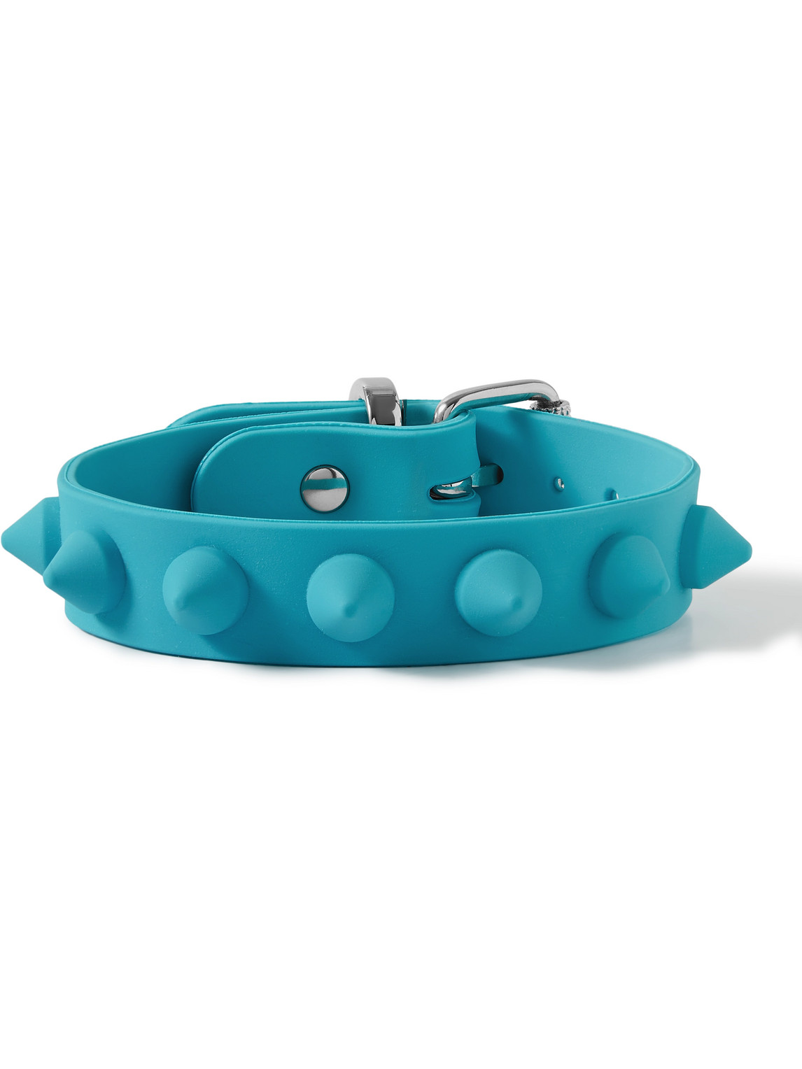 Christian Louboutin Loubilink Studded Rubber Bracelet In Blue