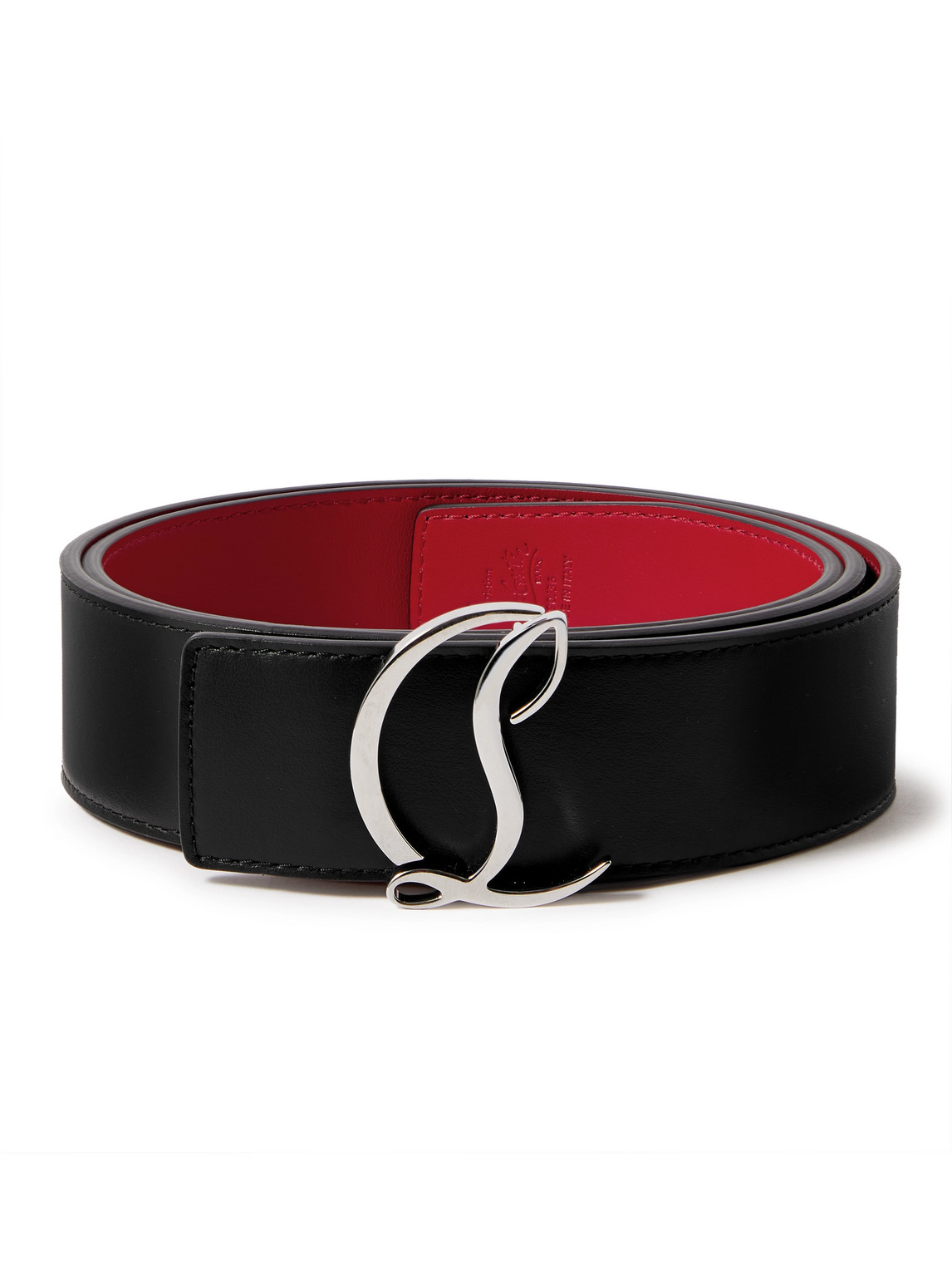 Christian Louboutin 4cm Leather Belt In Black