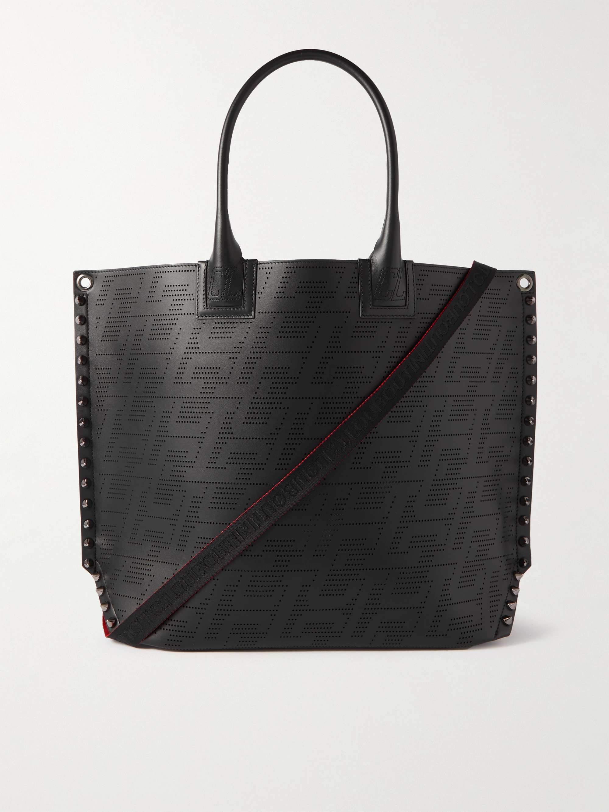 CHRISTIAN LOUBOUTIN Cabalou Perforated Leather Tote Bag for Men | MR PORTER