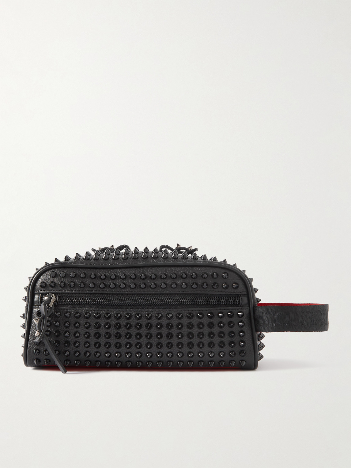 Christian Louboutin Studded Full-Grain Leather Wash Bag - Men