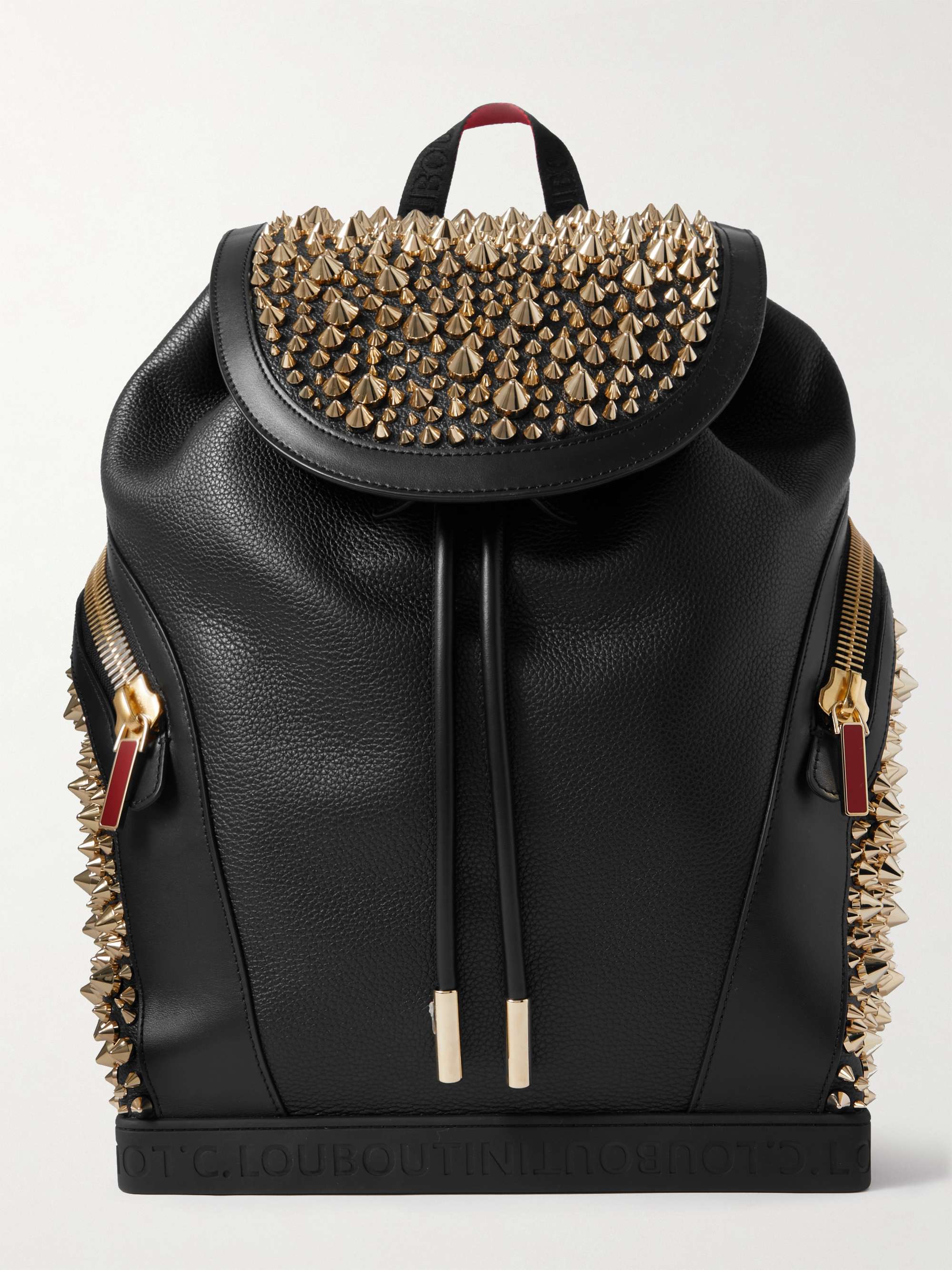 CHRISTIAN LOUBOUTIN Explorafunk Studded Full-Grain Leather Backpack