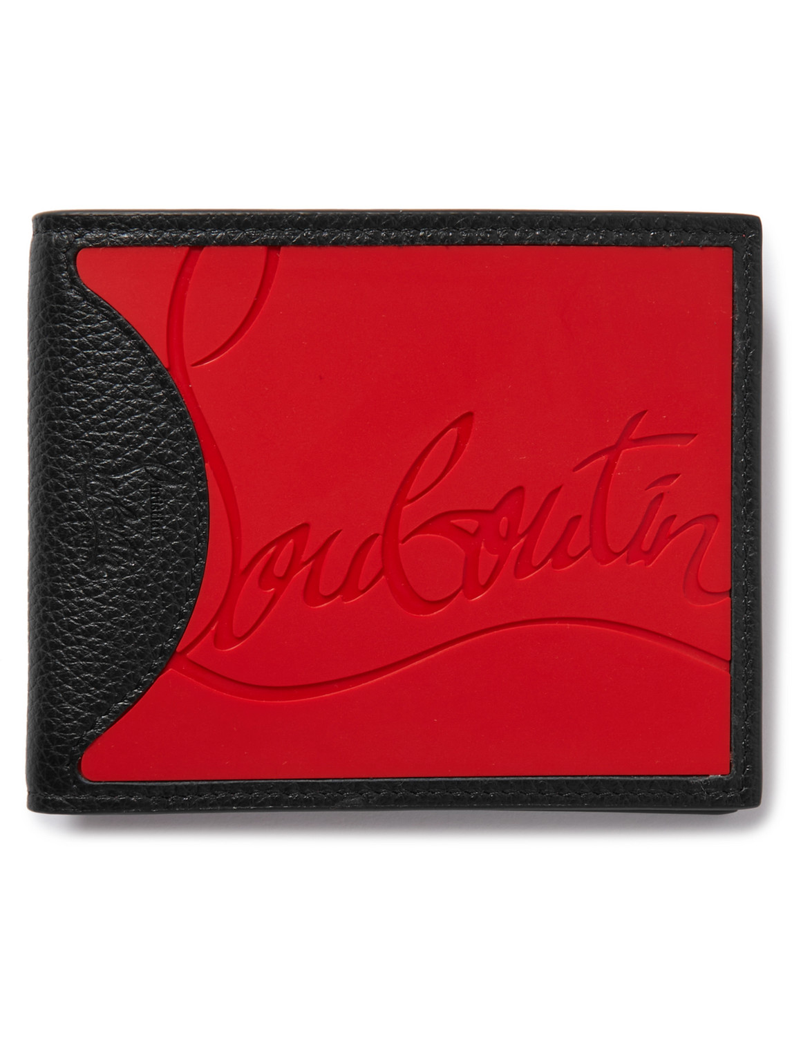 Christian Louboutin Logo-debossed Leather And Pu Billfold Wallet In Red
