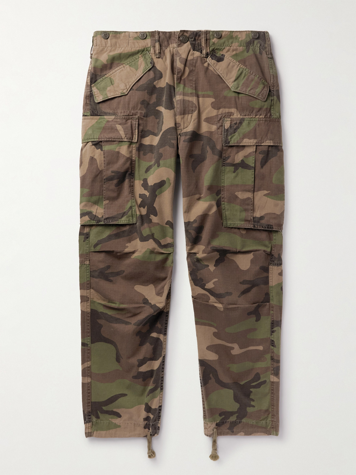 RRL Tapered Camouflage-Print Cotton-Ripstop Cargo Trousers - Men