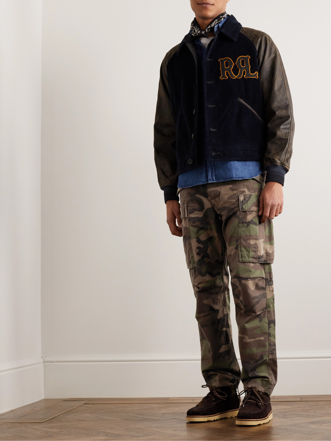 Tapered Camouflage-Print Cotton-Ripstop Cargo Trousers — 2