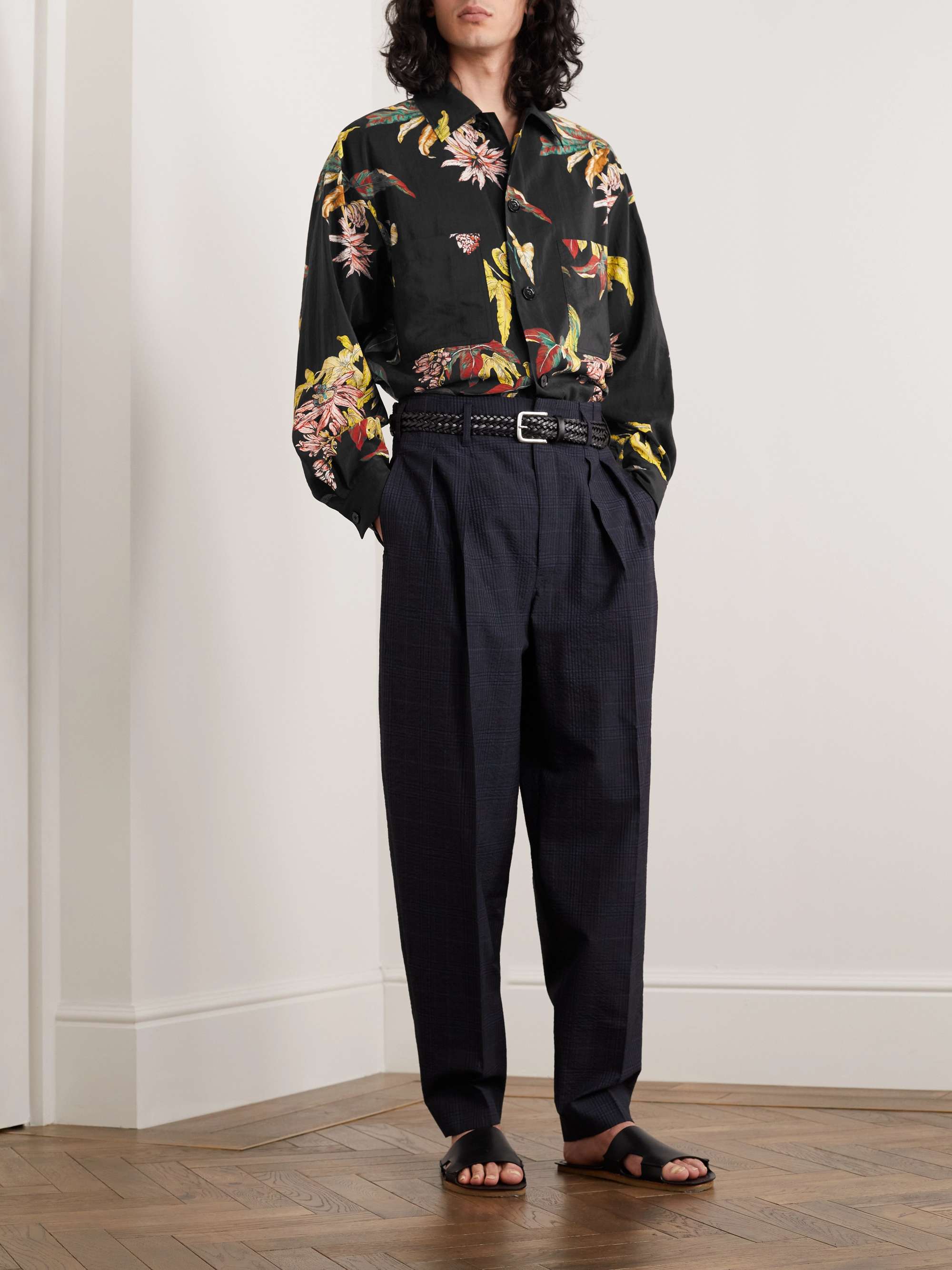 LEMAIRE Floral-Print Silk-Blend Shirt | MR PORTER