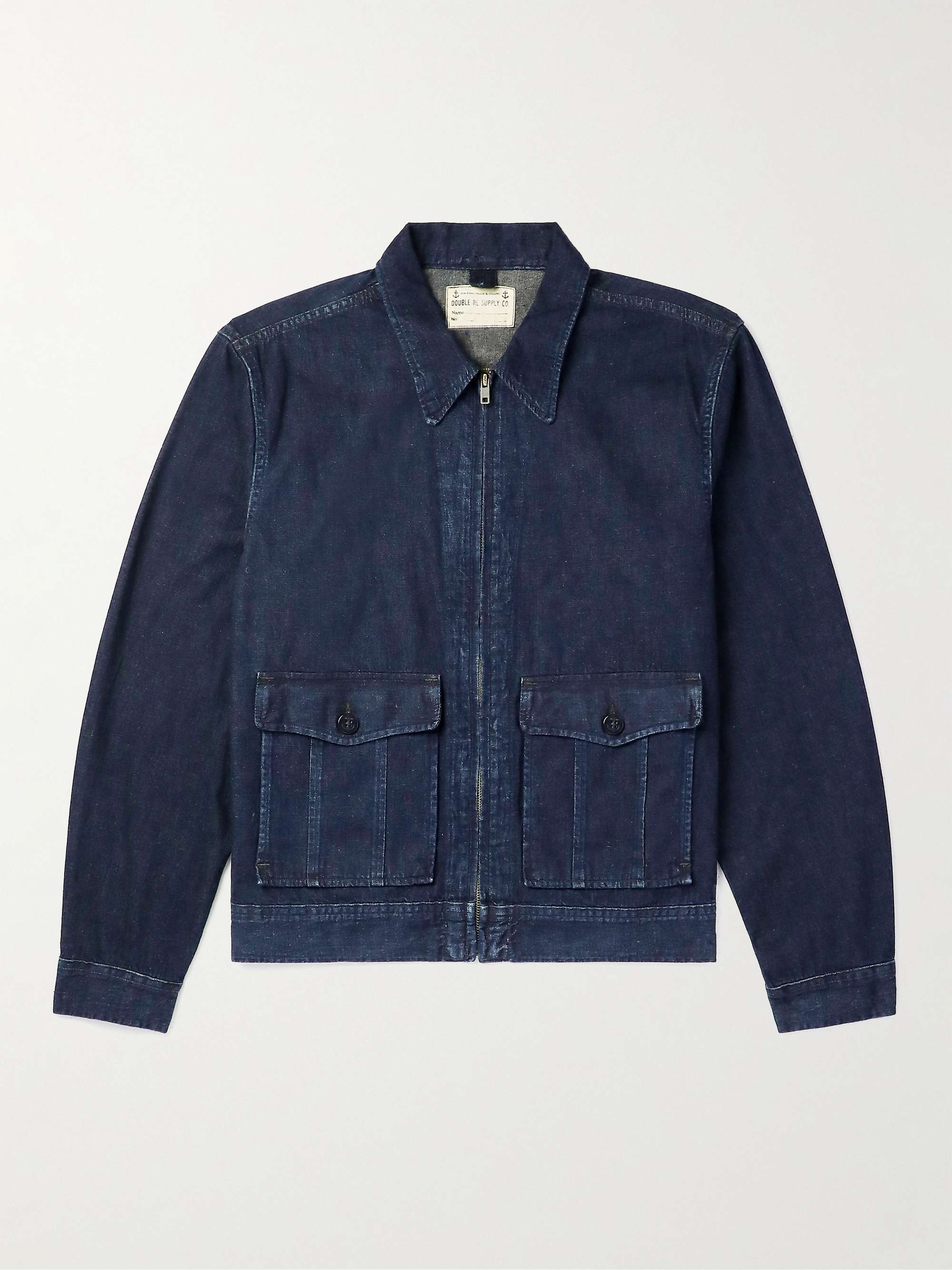 RRL Slim-Fit Indigo-Dyed Denim Overshirt for Men | MR PORTER