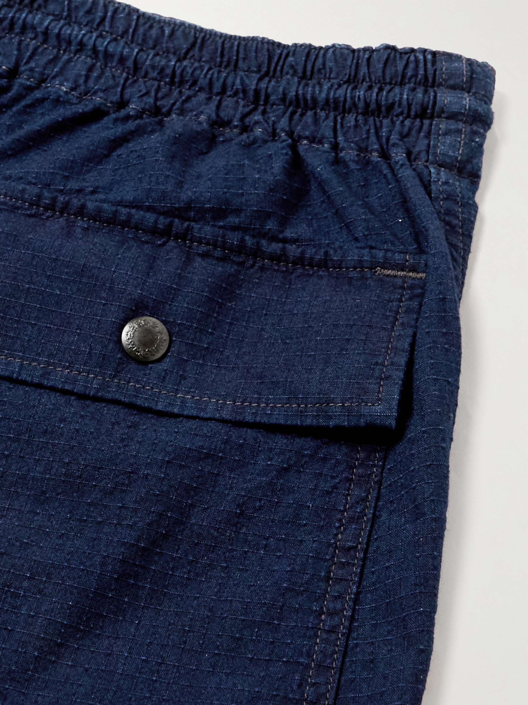RRL Army Unit Straight-Leg Cotton-Ripstop Drawstring Shorts