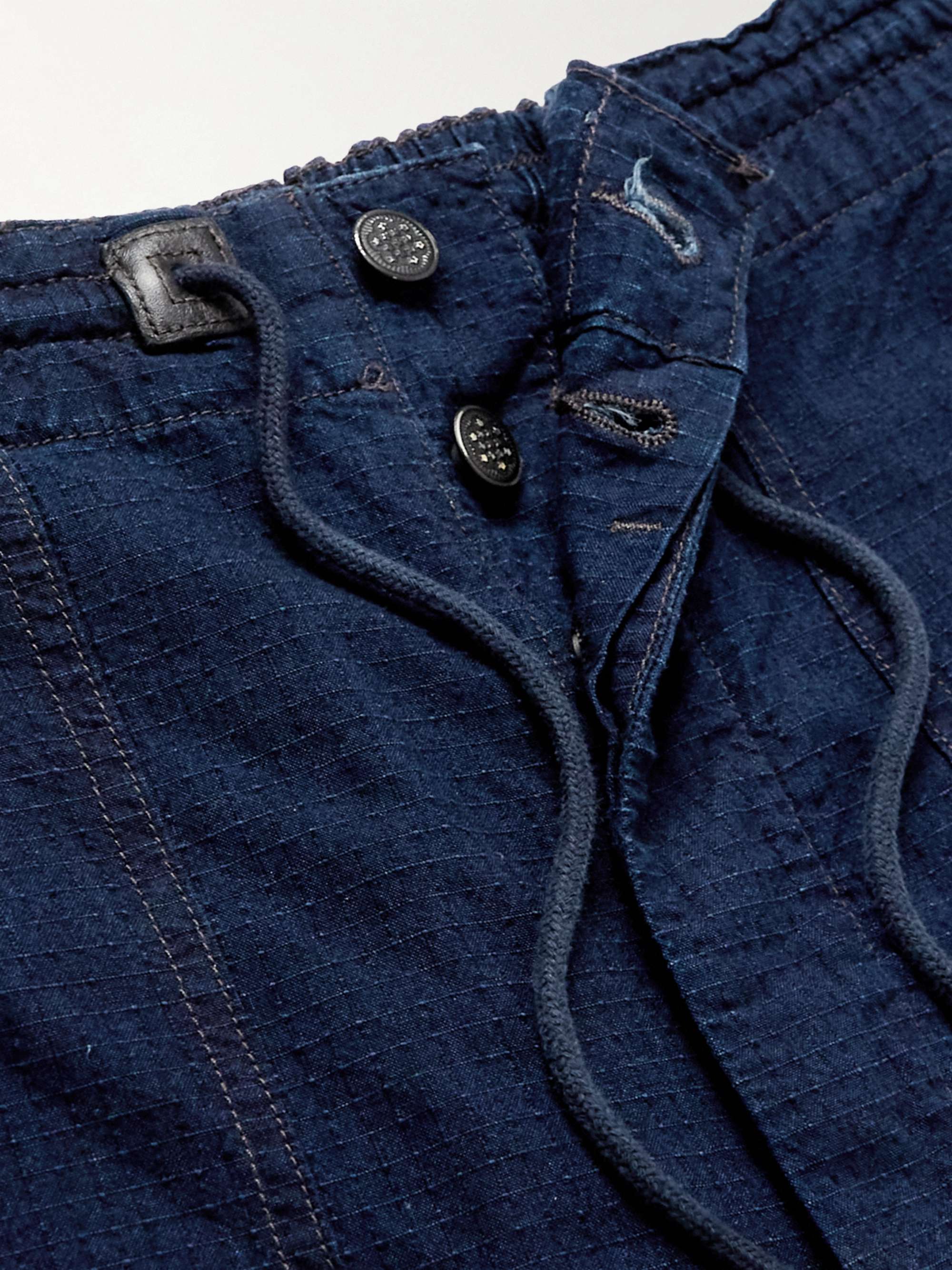 RRL Army Unit Straight-Leg Cotton-Ripstop Drawstring Shorts
