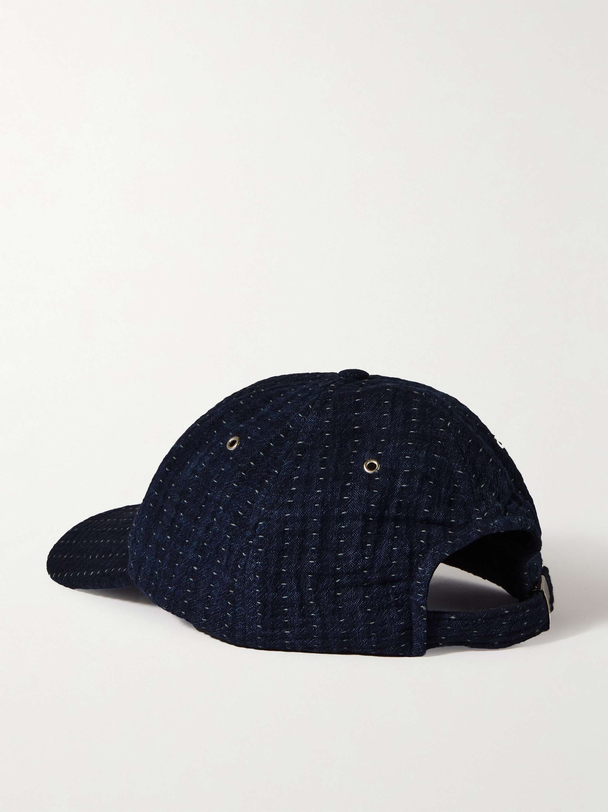 YMC Sashiko Indigo-Dyed Cotton Baseball Cap