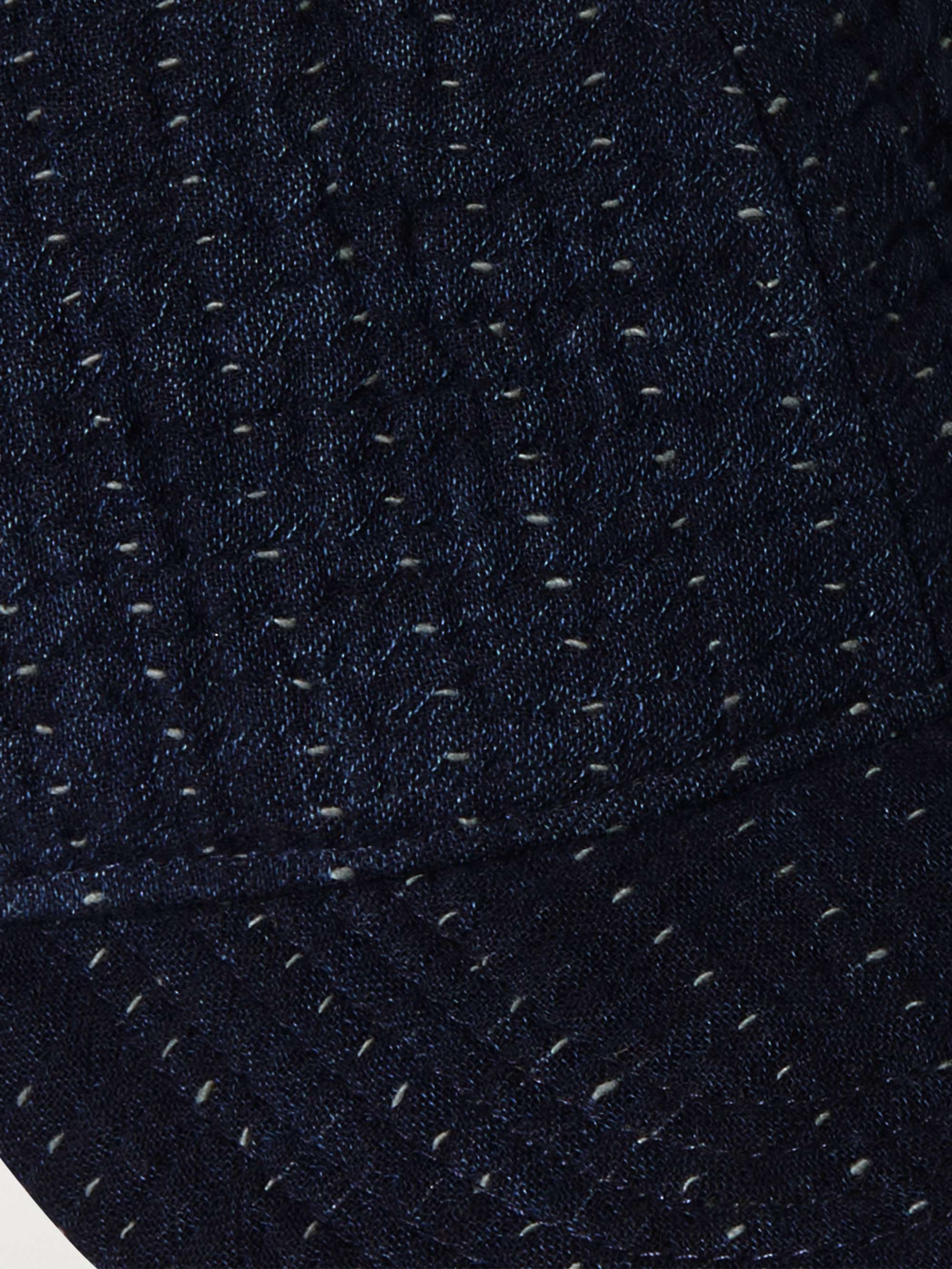 YMC Sashiko Indigo-Dyed Cotton Baseball Cap