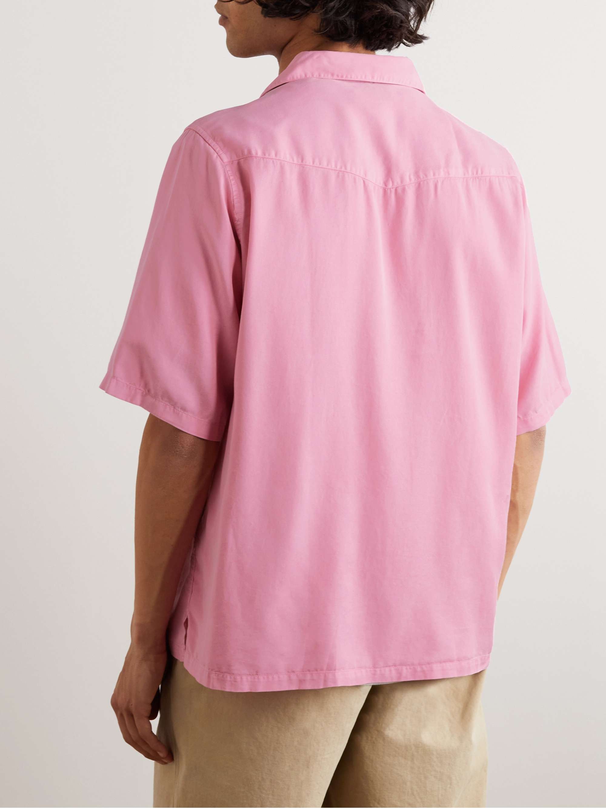 OFFICINE GÉNÉRALE Eren Camp-Collar Lyocell Shirt
