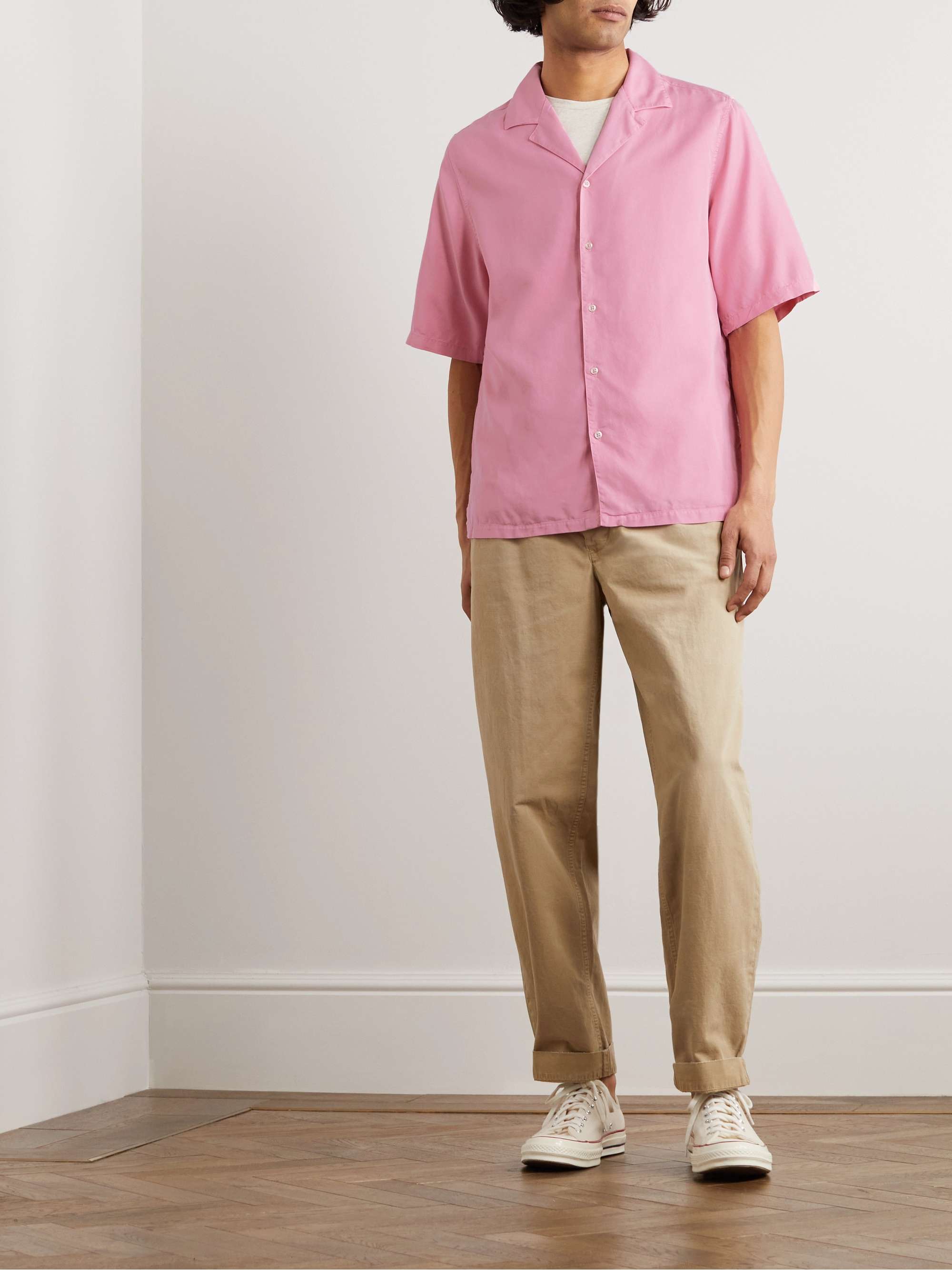 OFFICINE GÉNÉRALE Eren Camp-Collar Lyocell Shirt