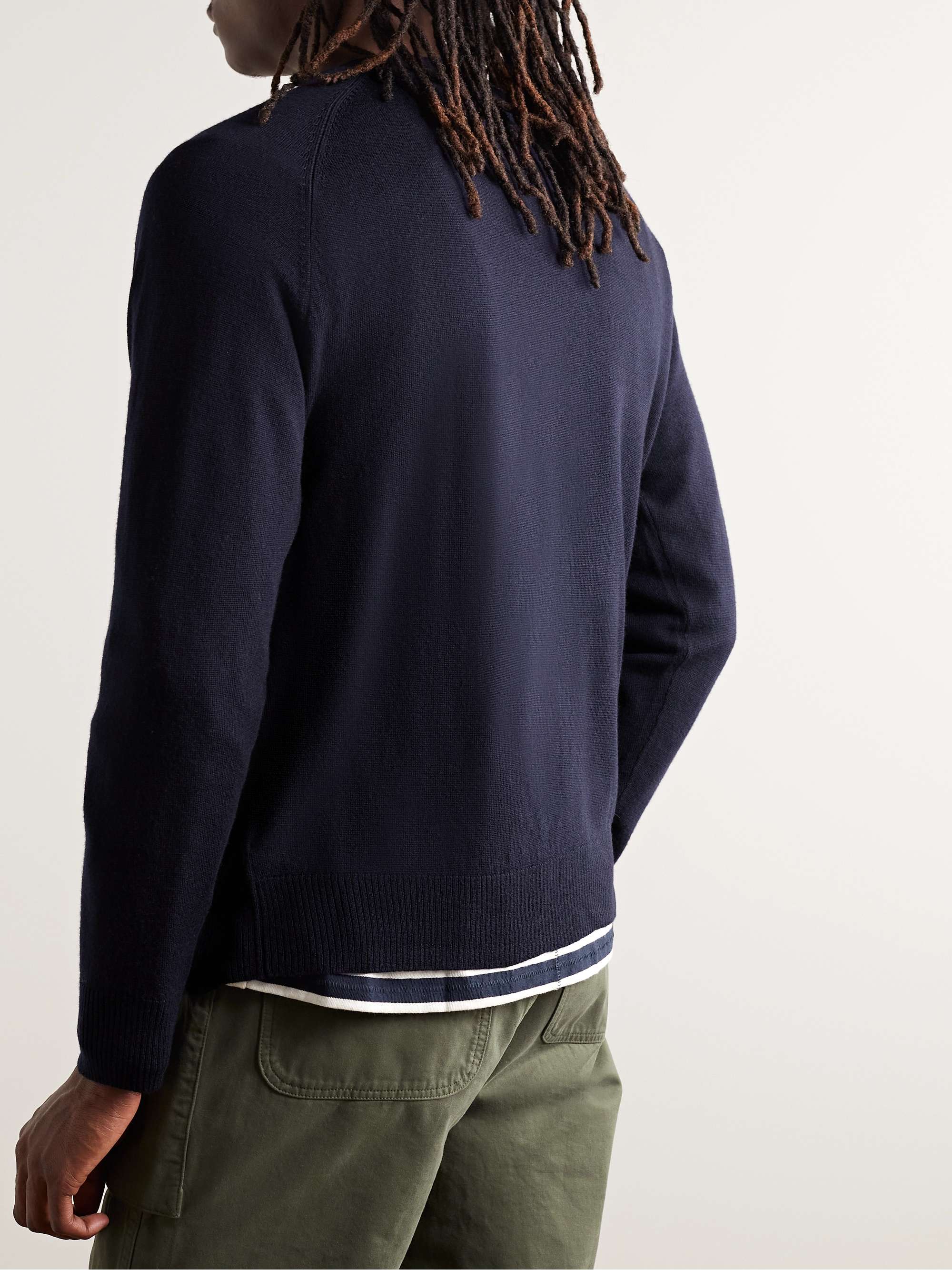 YMC Kurt Embroidered Wool Cardigan