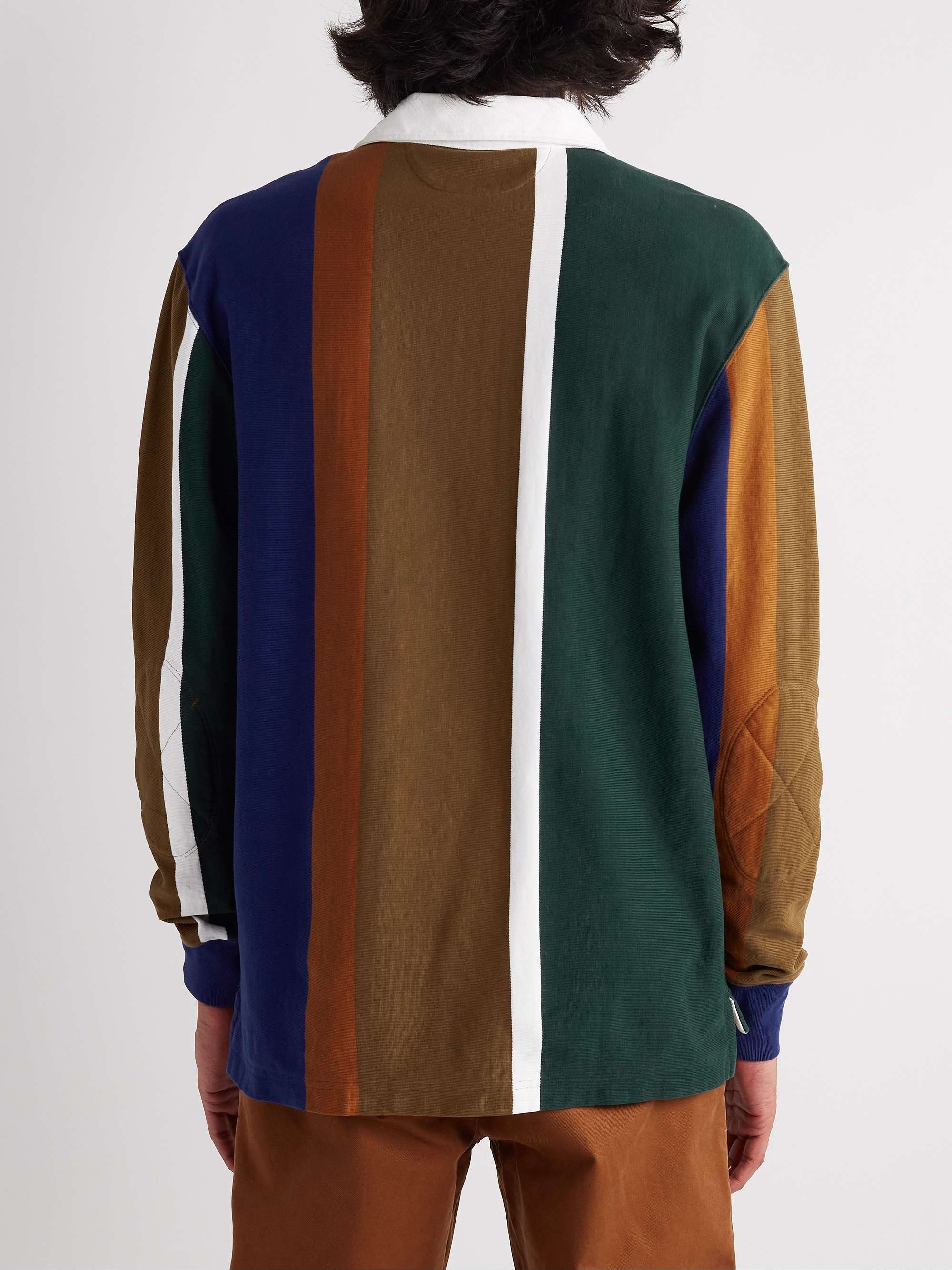 J.CREW Rugby Striped Cotton-Jersey Polo Shirt