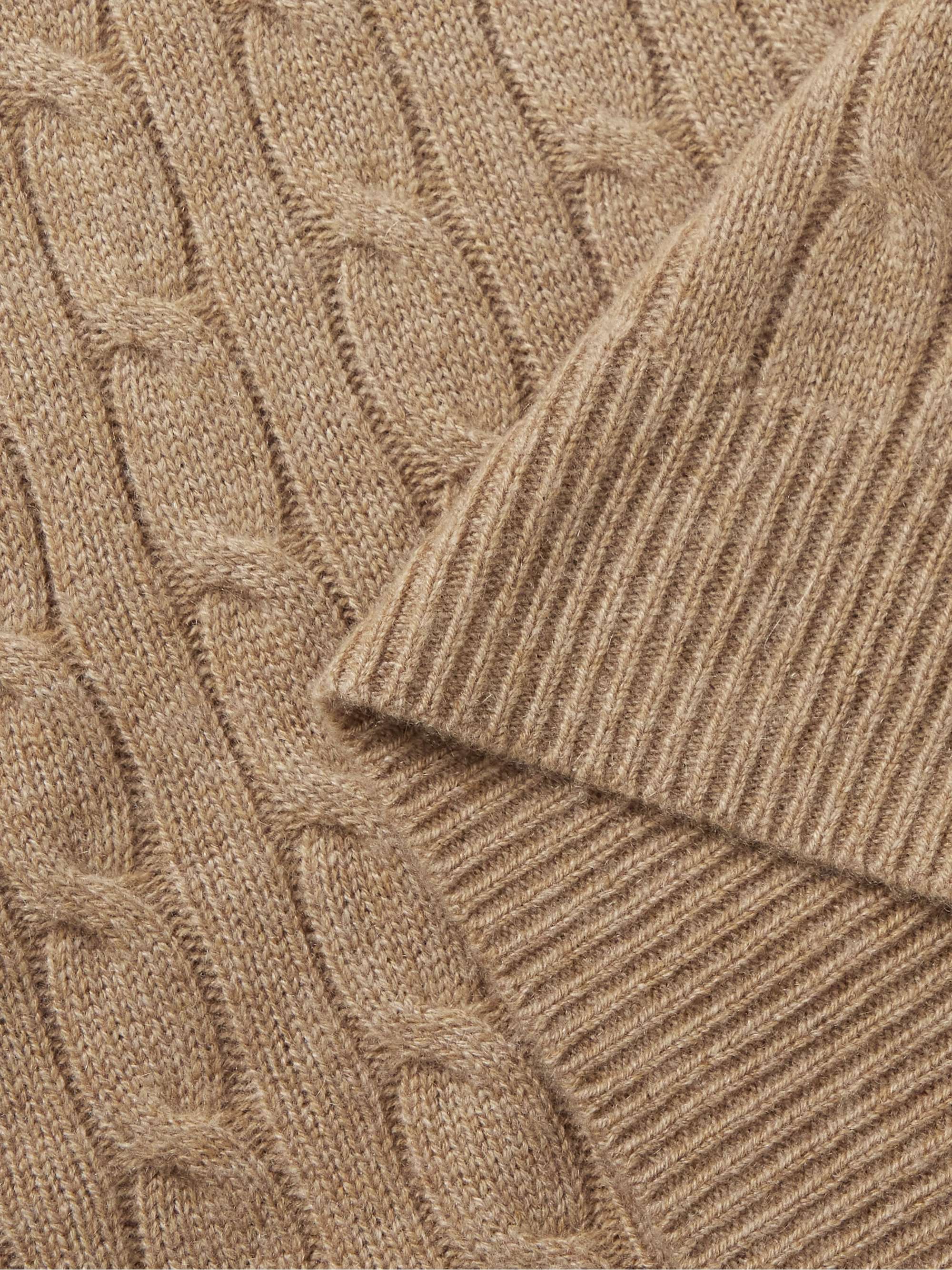 J.CREW Slim-Fit Cable-Knit Cashmere Sweater