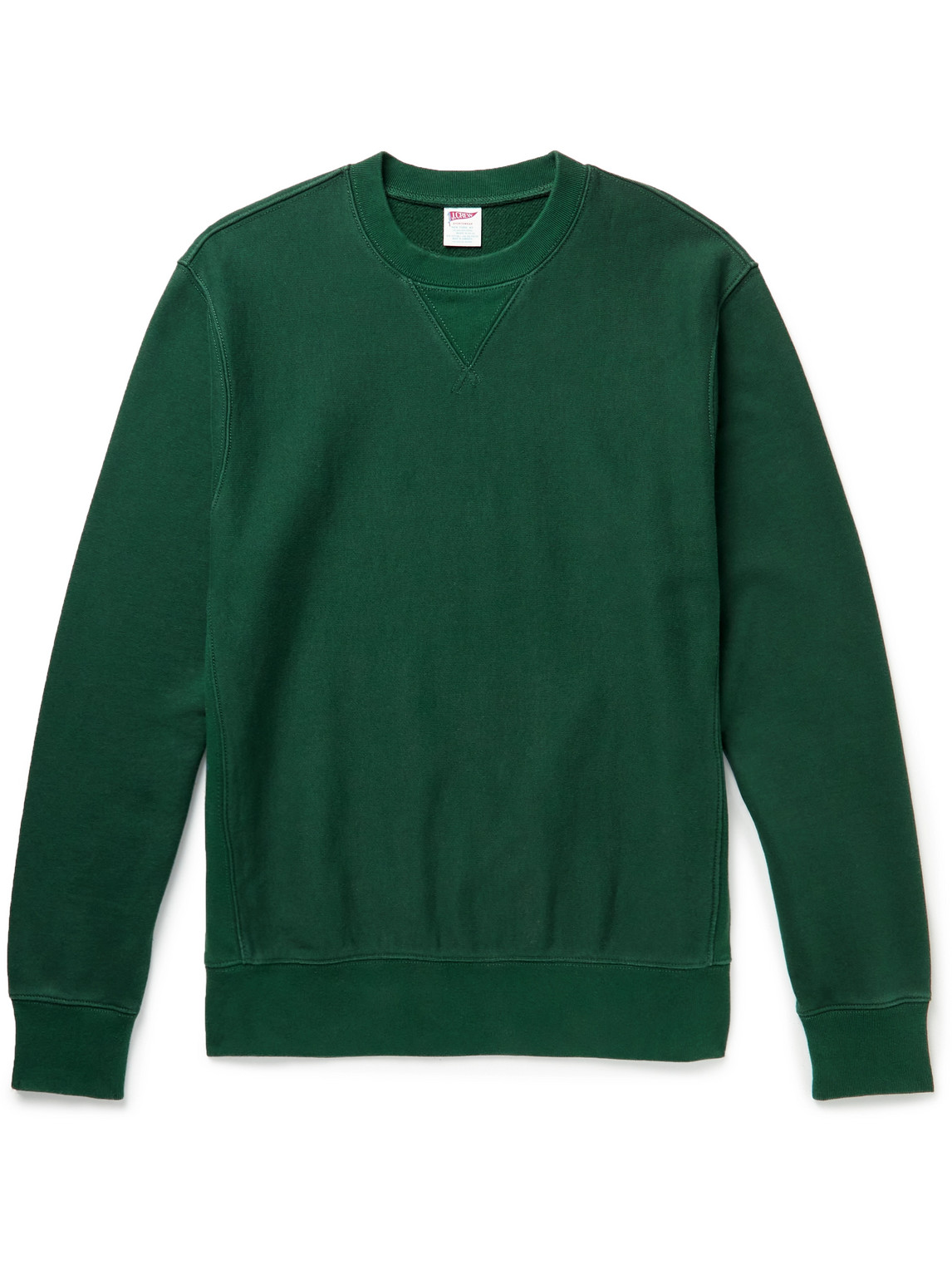 J.crew Cotton-blend Jersey Sweatshirt In Green