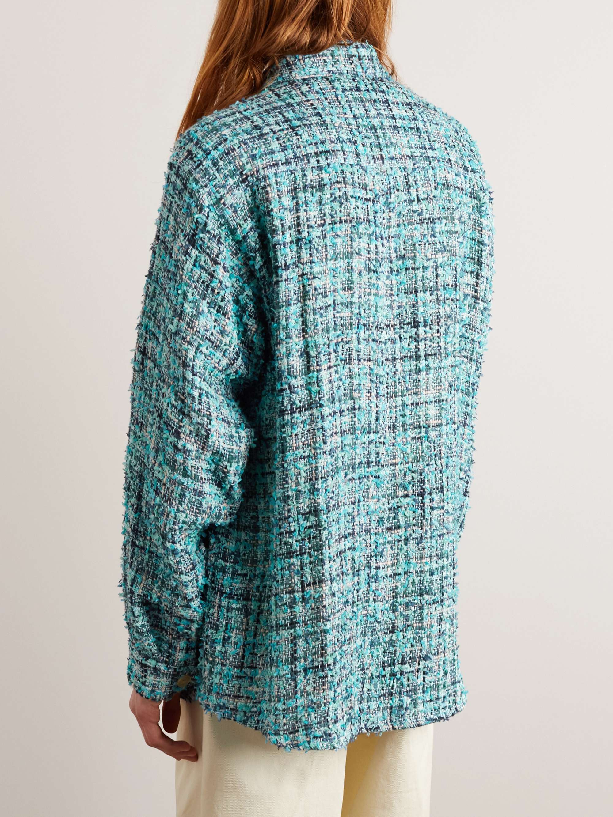 Cotton-Blend Tweed Shirt Jacket