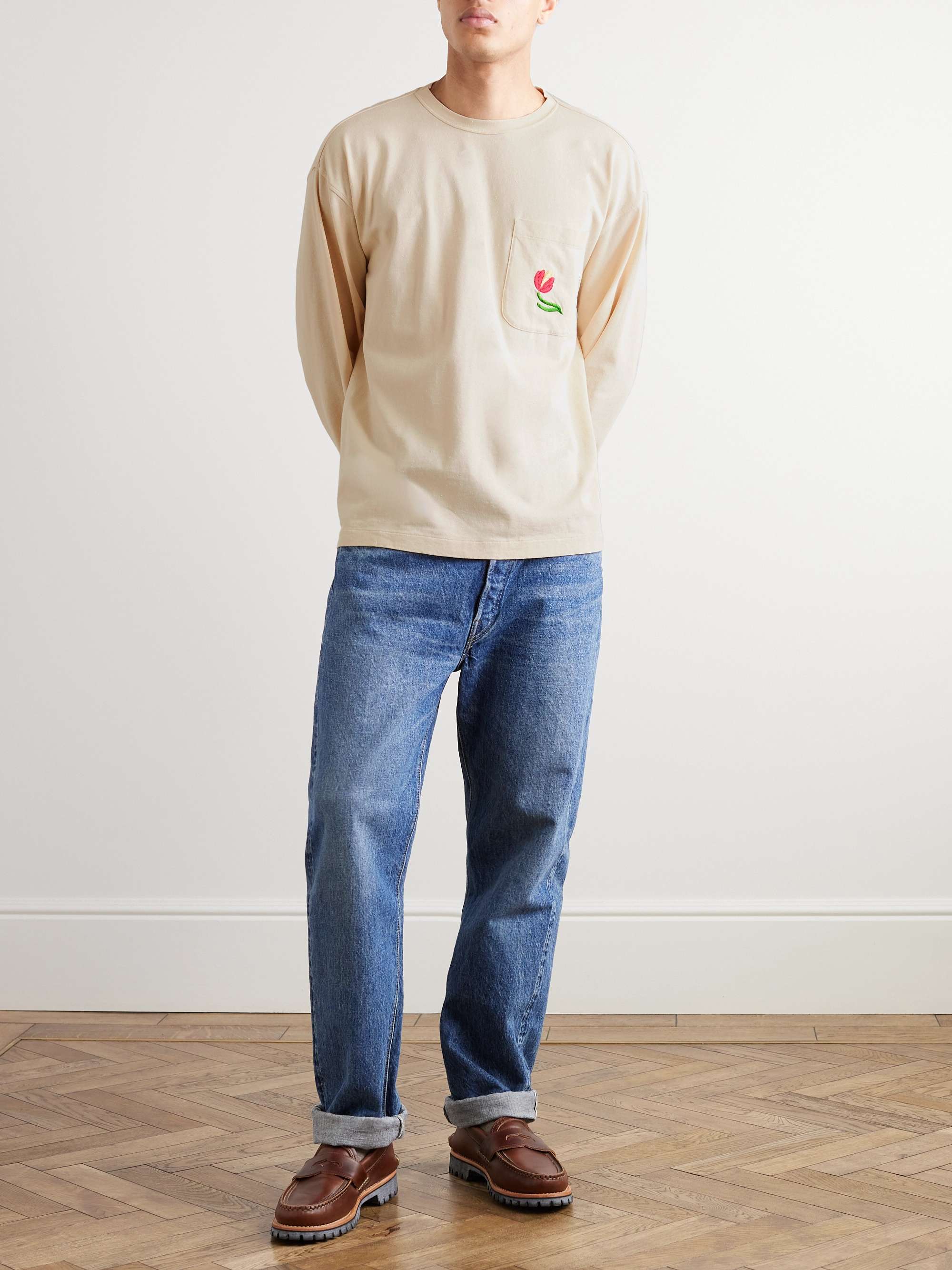 YMC Monterey Embroidered Cotton-Jersey T-Shirt