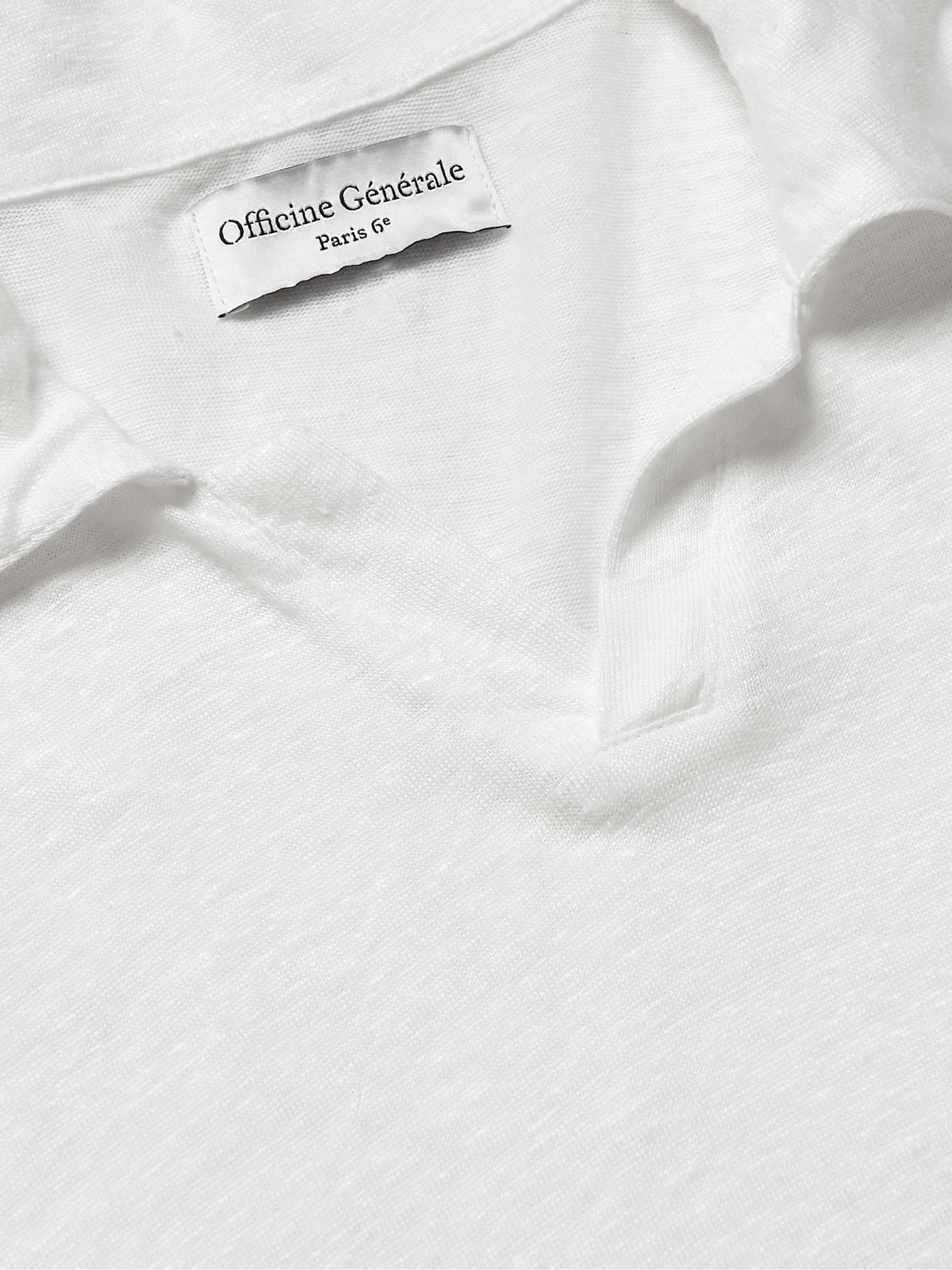 OFFICINE GÉNÉRALE Simon Linen Polo Shirt