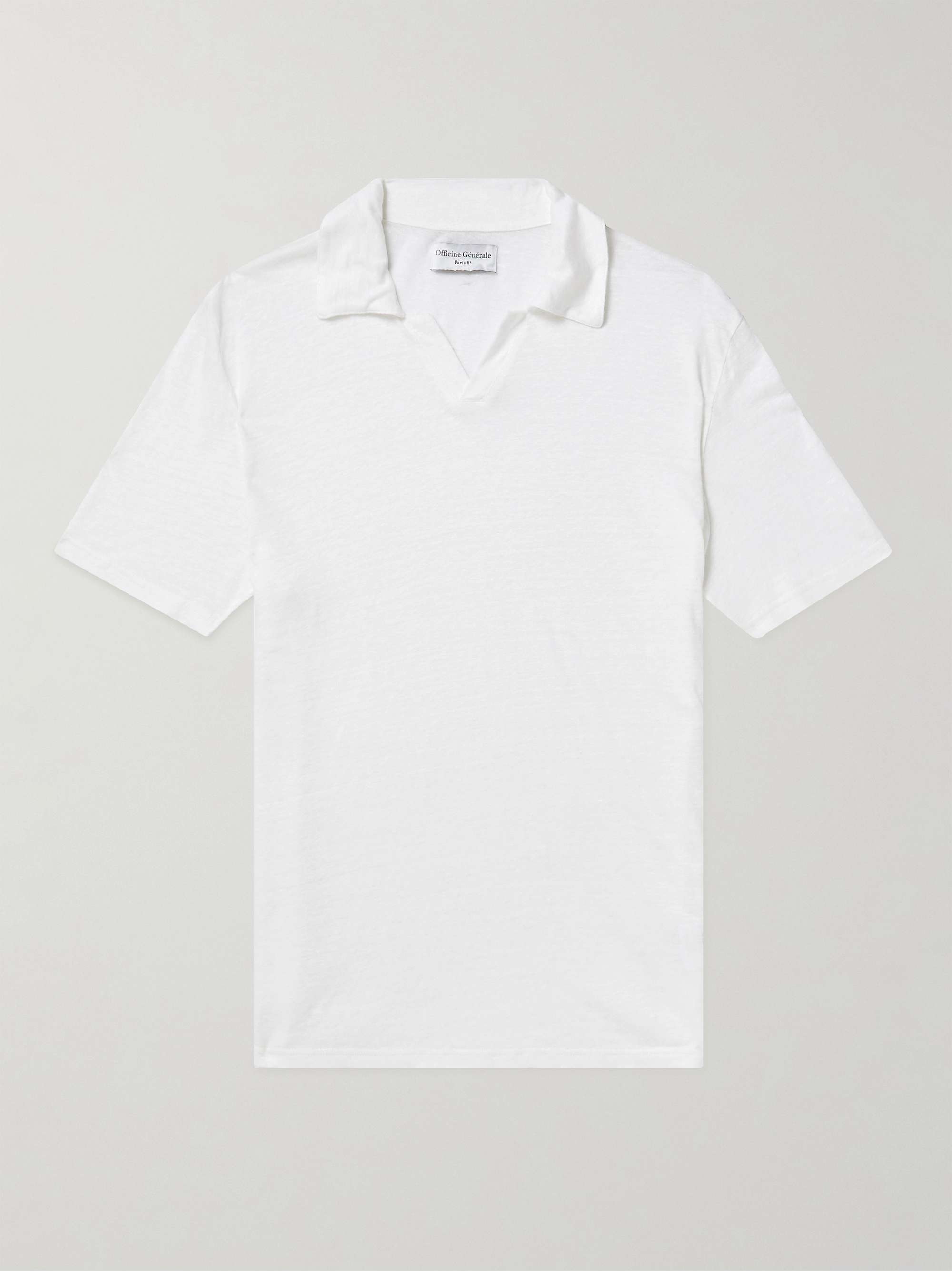 OFFICINE GÉNÉRALE Simon Linen Polo Shirt