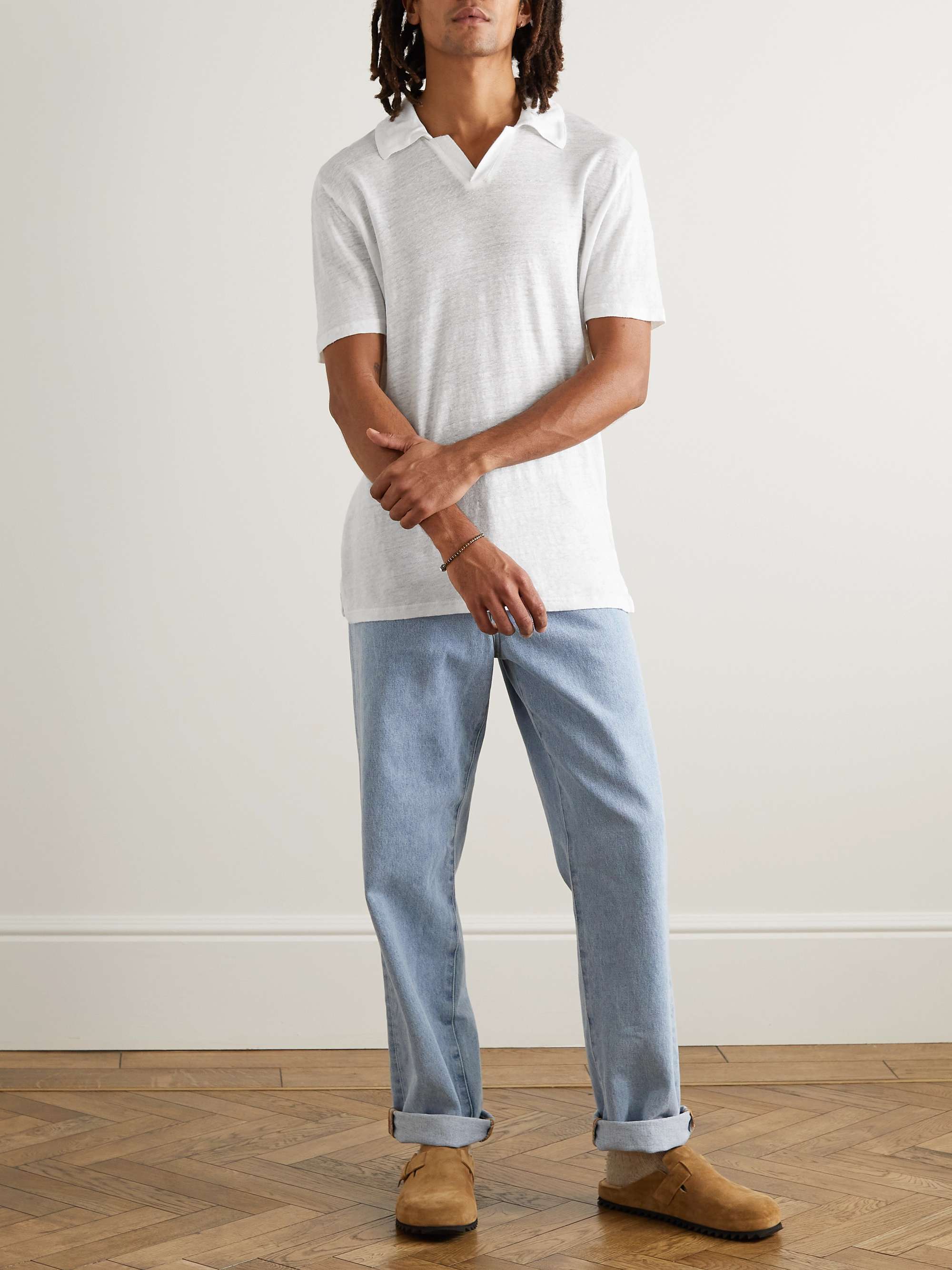 OFFICINE GÉNÉRALE Simon Linen Polo Shirt