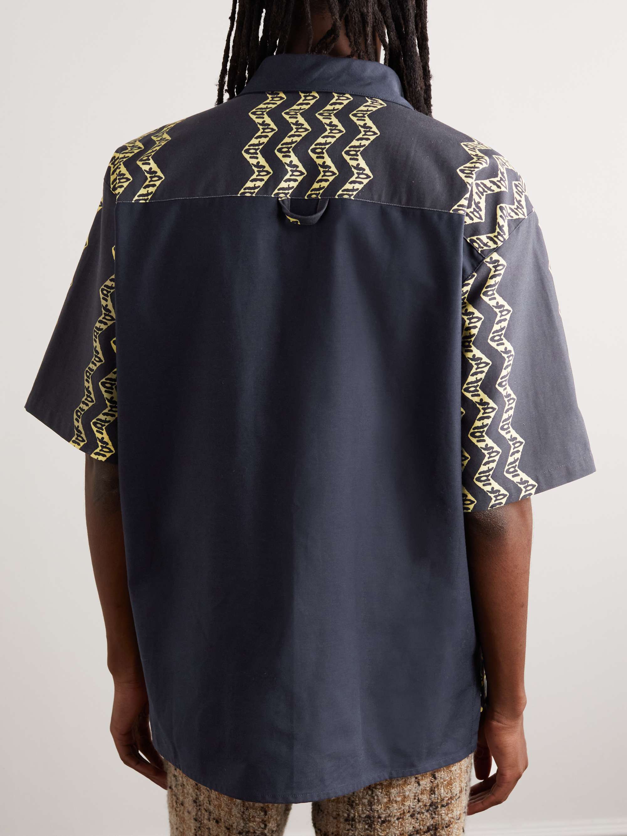 NICHOLAS DALEY Calypso Camp-Collar Printed Cotton Shirt