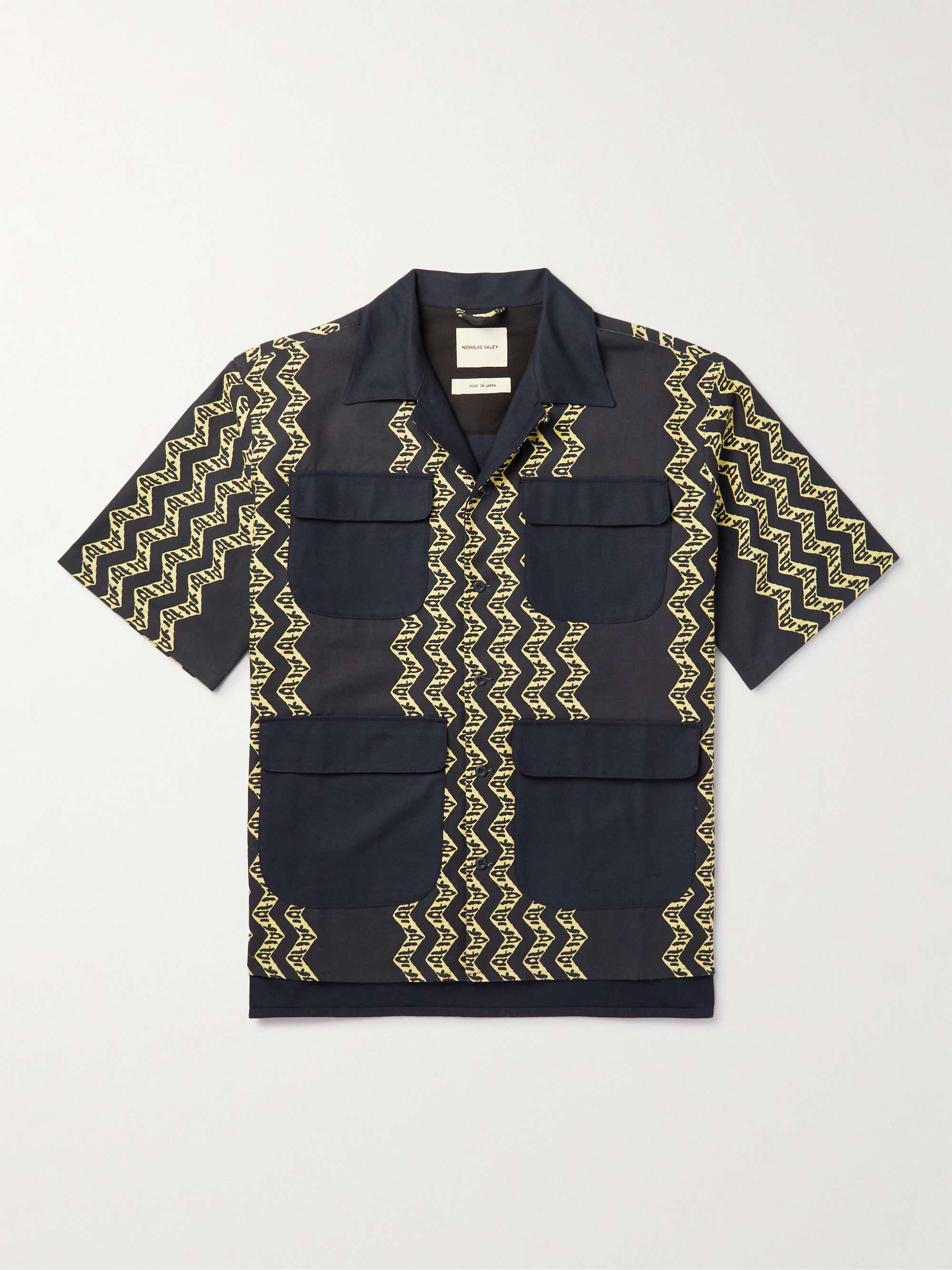 NICHOLAS DALEY Calypso Camp-Collar Printed Cotton Shirt