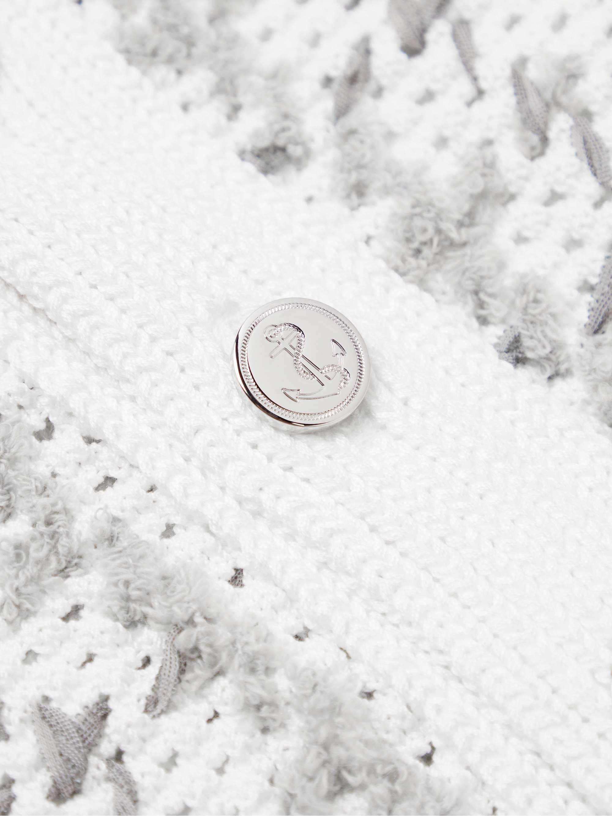 THOM BROWNE Striped Woven Cotton-Blend Cardigan