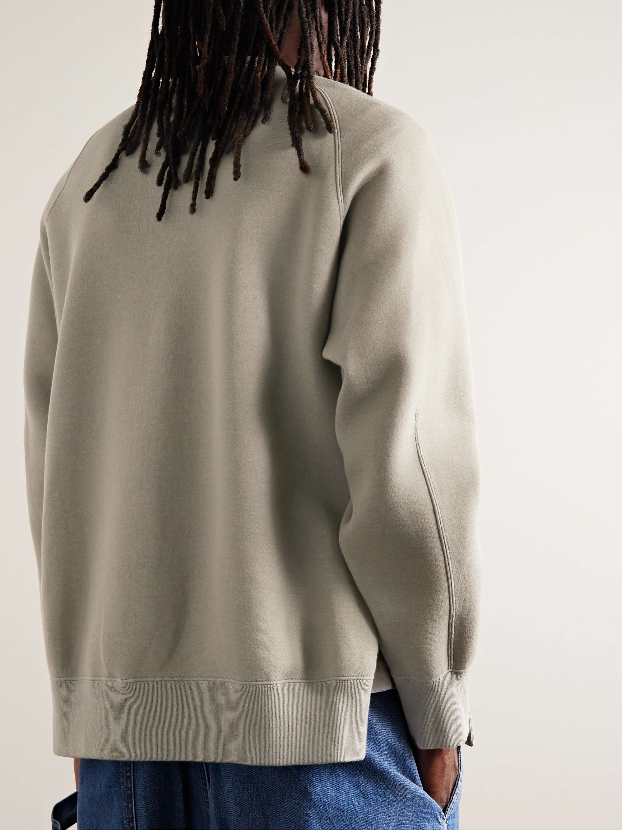 SACAI + Eric Haze Appliquéd Cotton-Blend Jersey Sweatshirt