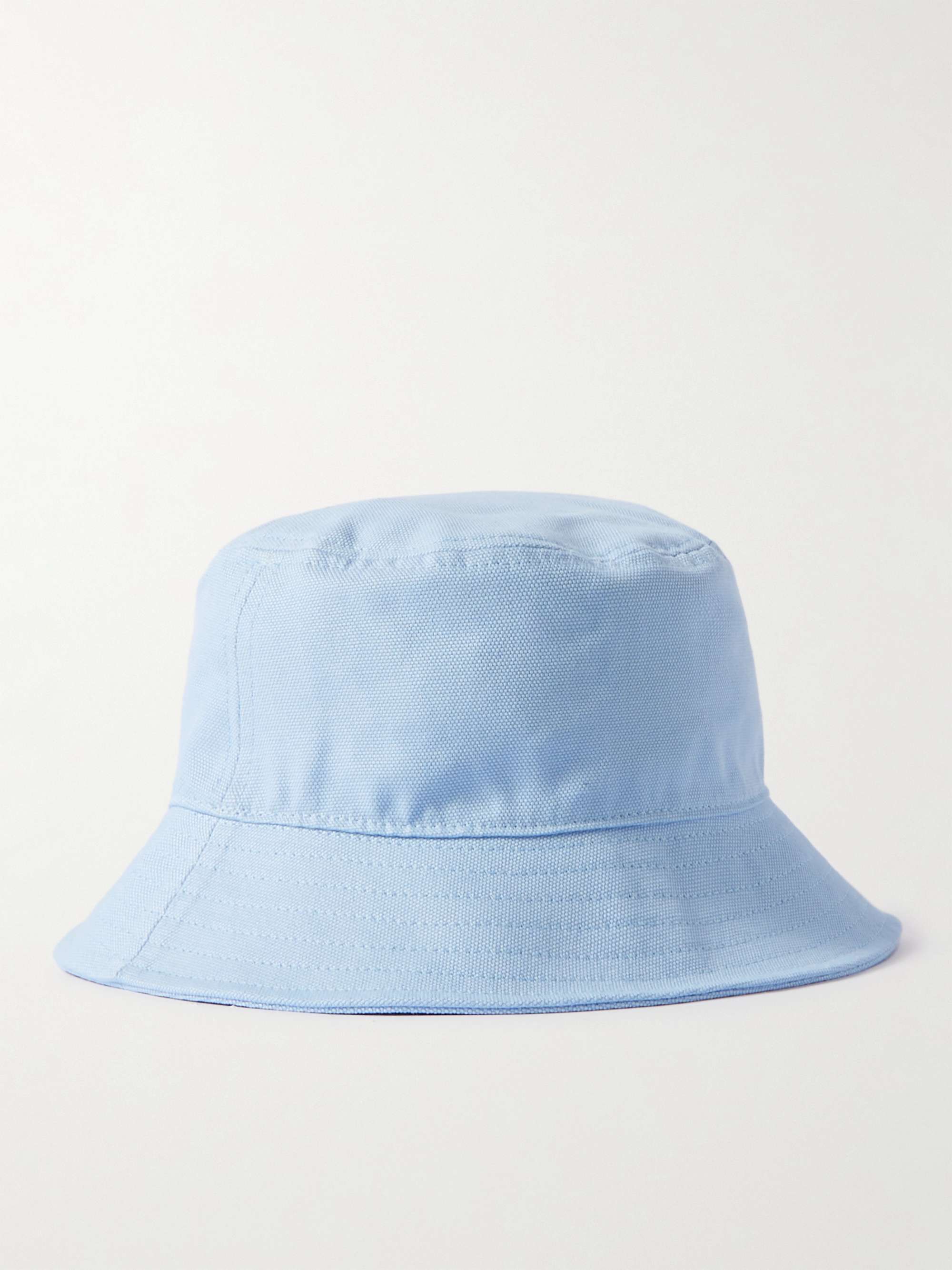 RAF SIMONS Logo-Appliquéd Cotton-Canvas Bucket Hat