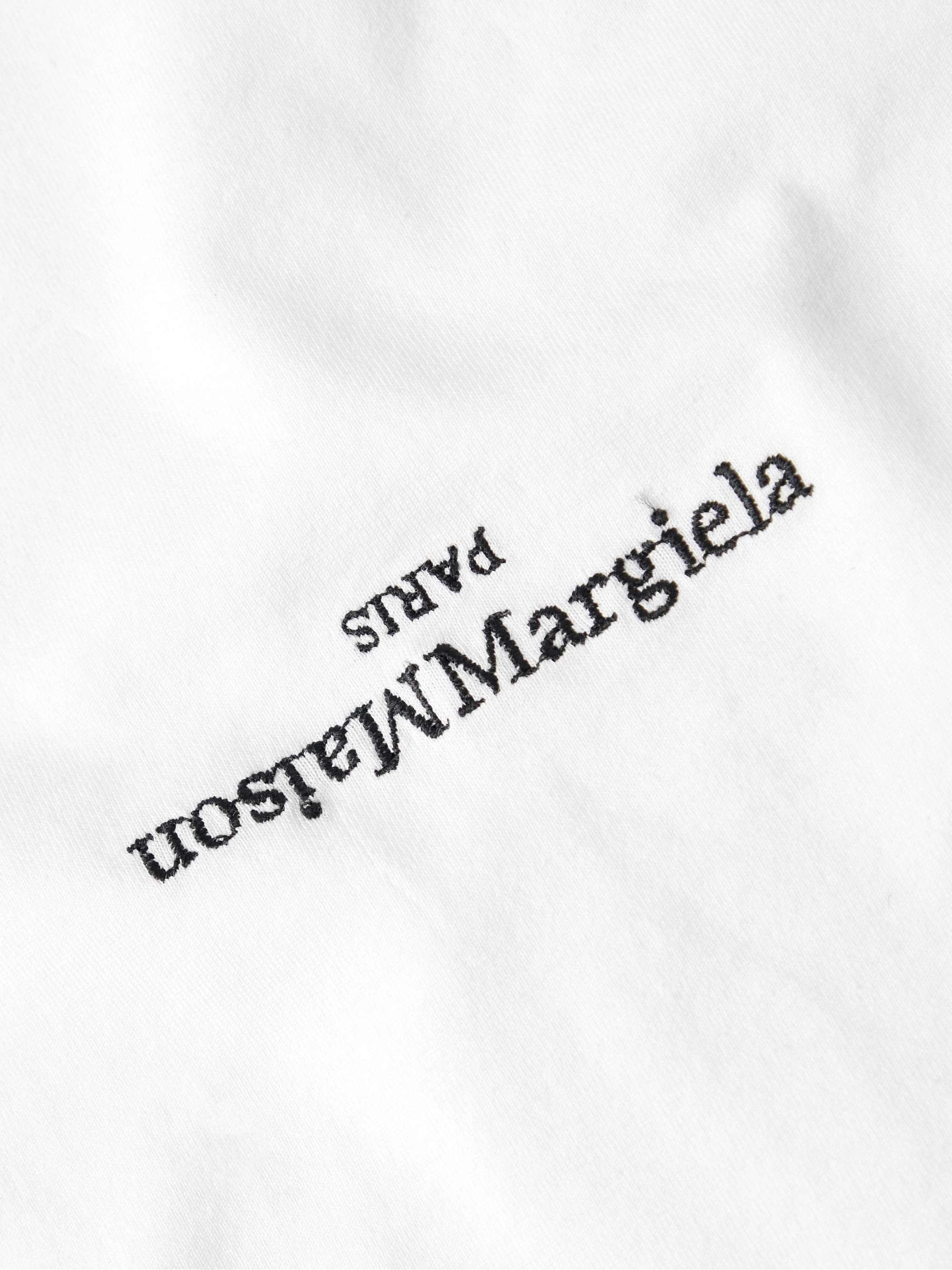 MAISON MARGIELA تي شيرت من قطن الجيرسي مُطرّز بشعار العلامة