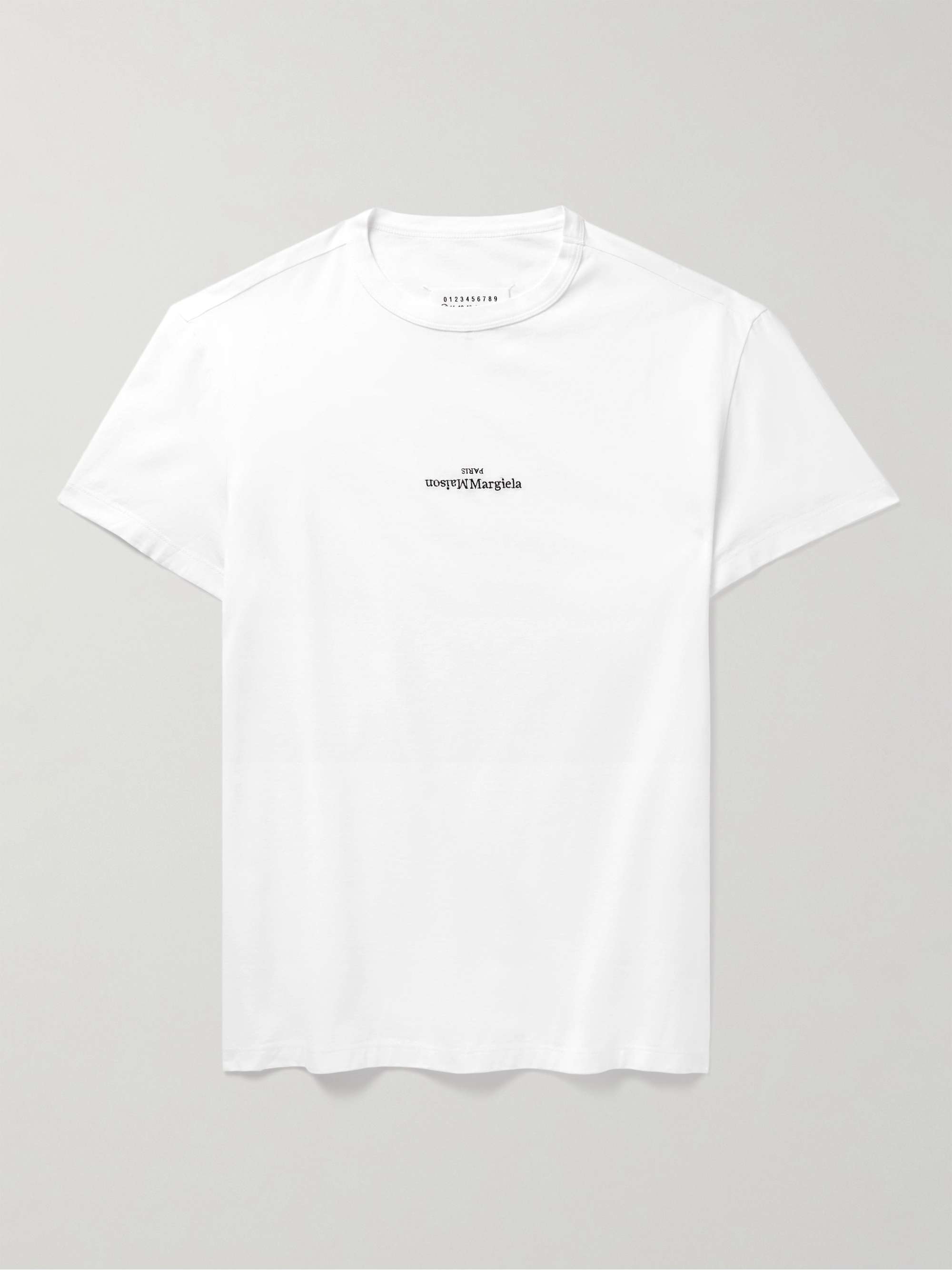MAISON MARGIELA Logo-Embroidered Cotton-Jersey T-Shirt for Men | MR PORTER