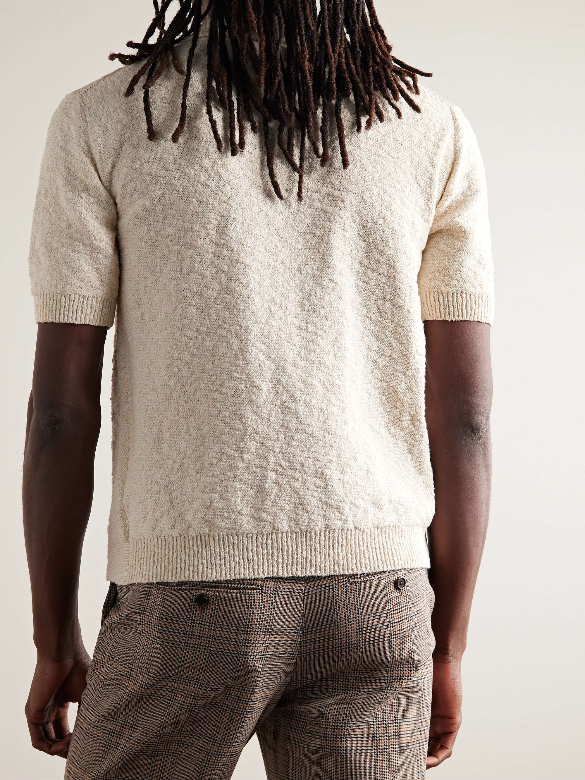 MAISON MARGIELA Cotton-Blend Bouclé Polo Shirt