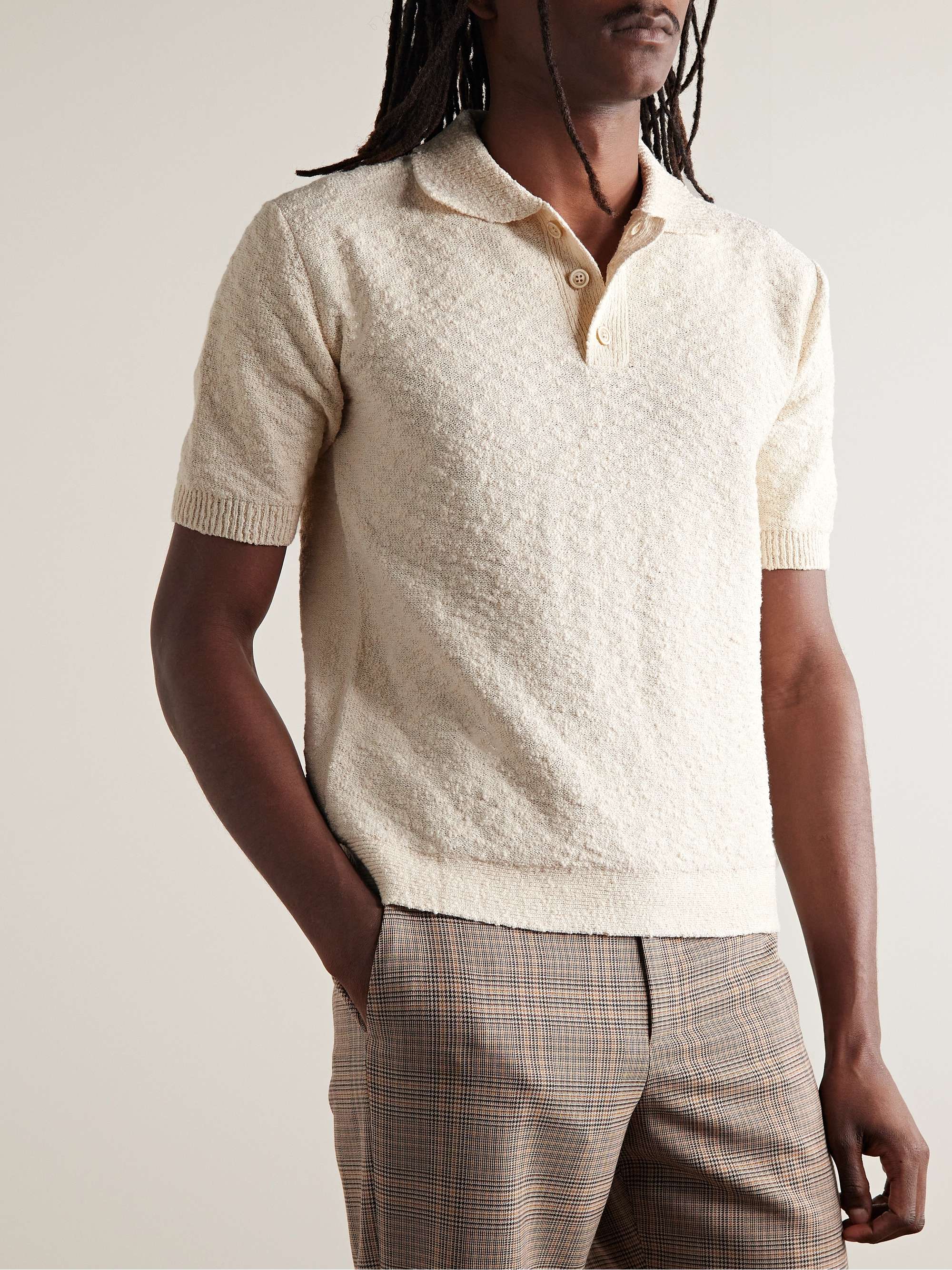 MAISON MARGIELA Cotton-Blend Bouclé Polo Shirt