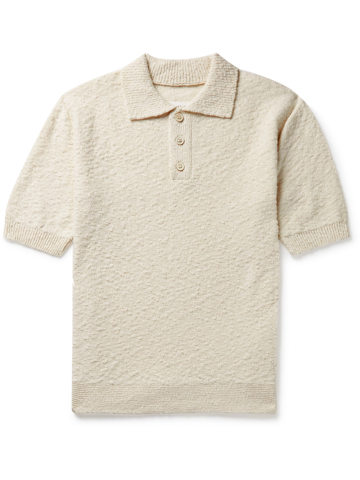 Maison Margiela Off-white Three-button Polo In Neutrals