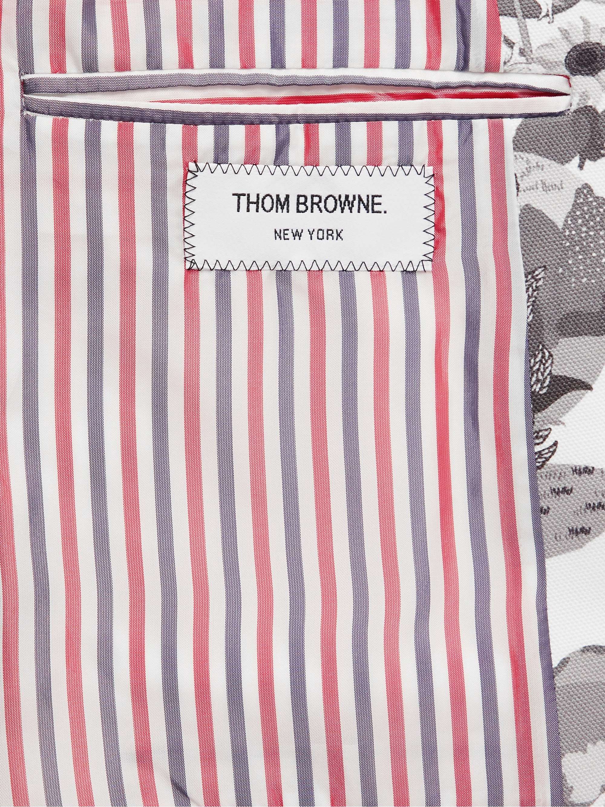 THOM BROWNE Unstructured Printed Cotton-Canvas Blazer