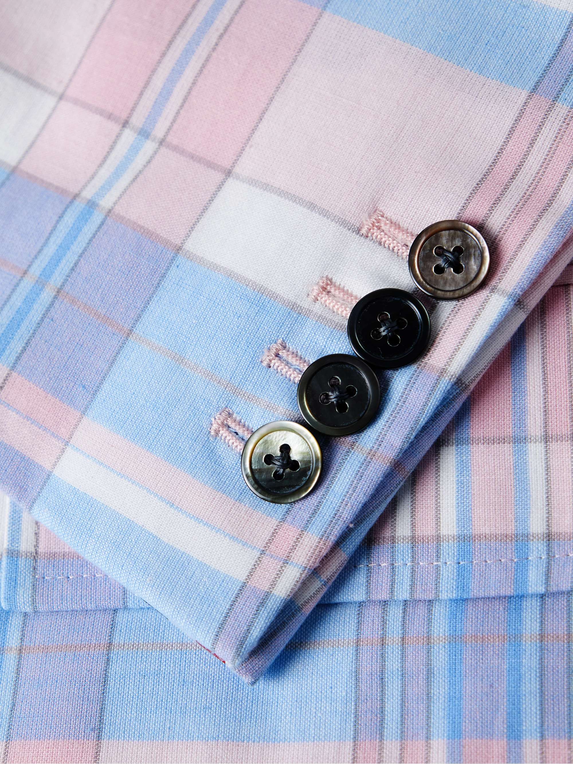 THOM BROWNE Checked Cotton Blazer