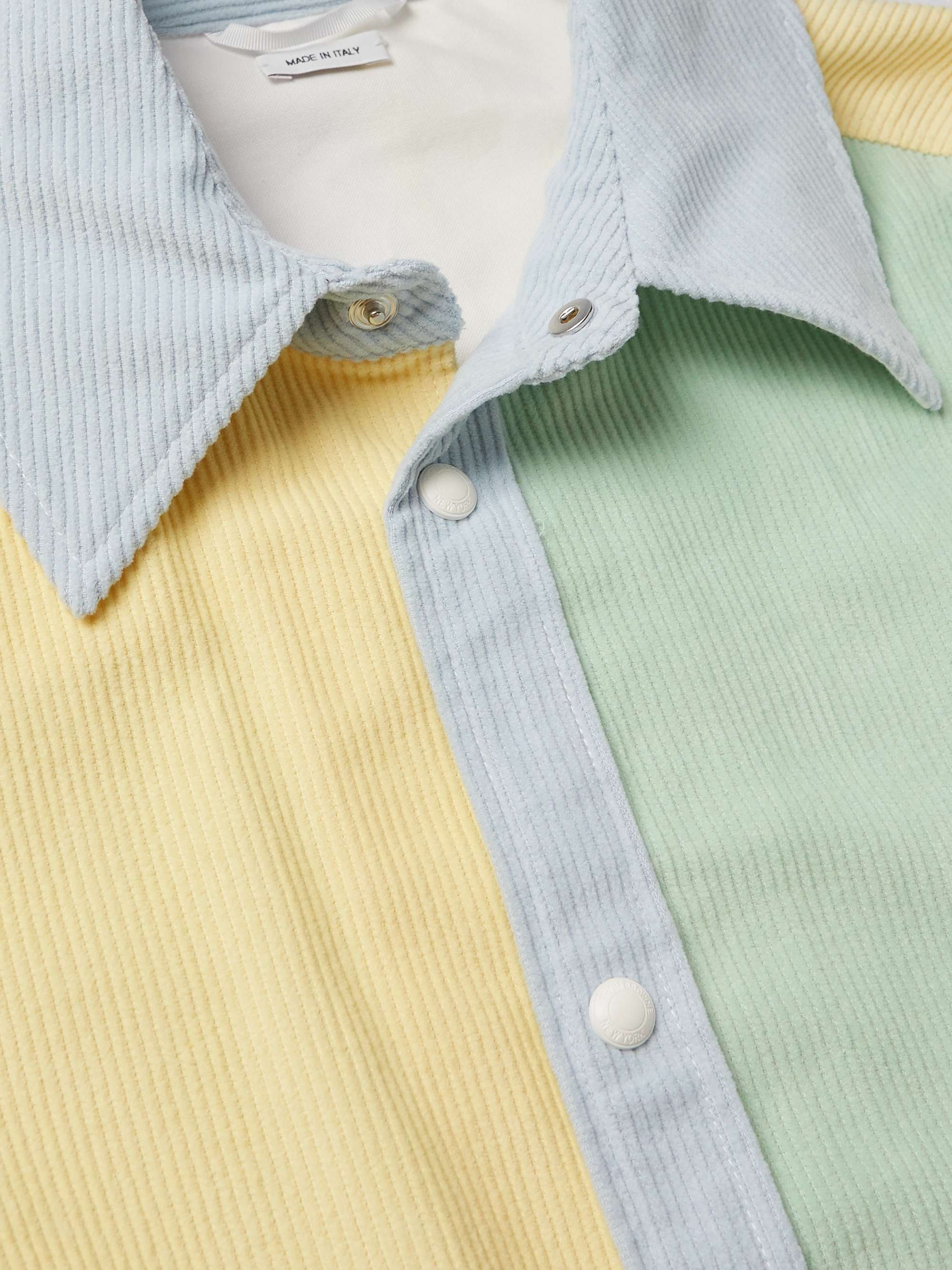 THOM BROWNE Colour-Block Cotton-Corduroy Overshirt
