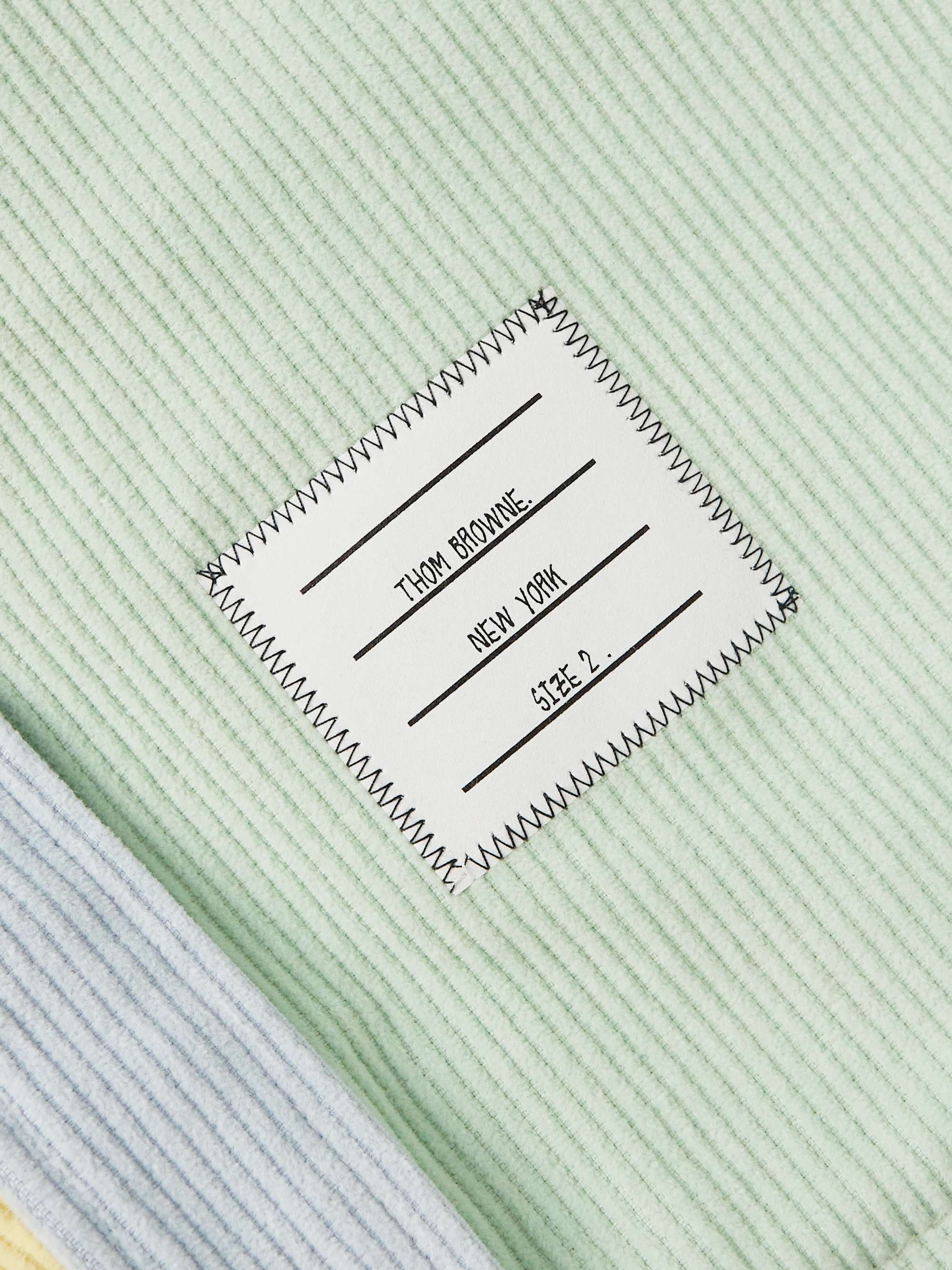 THOM BROWNE Colour-Block Cotton-Corduroy Overshirt