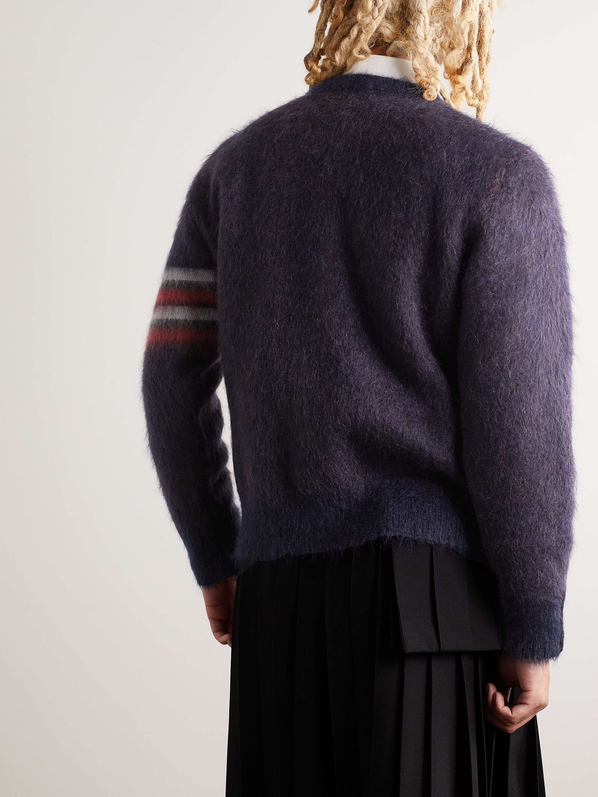THOM BROWNE Mohair-Blend Jacquard Sweater