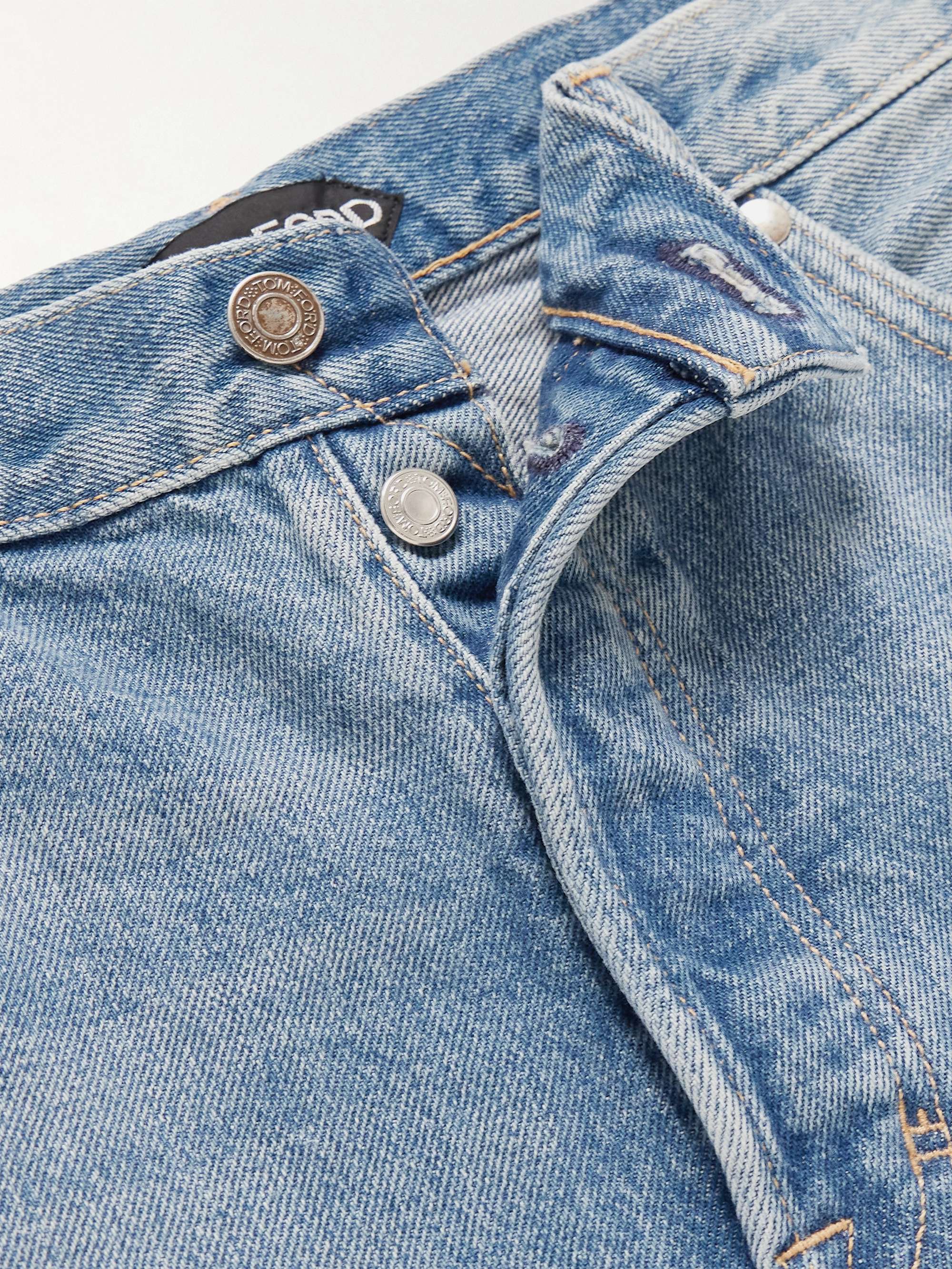 TOM FORD Straight-Leg Distressed Jeans