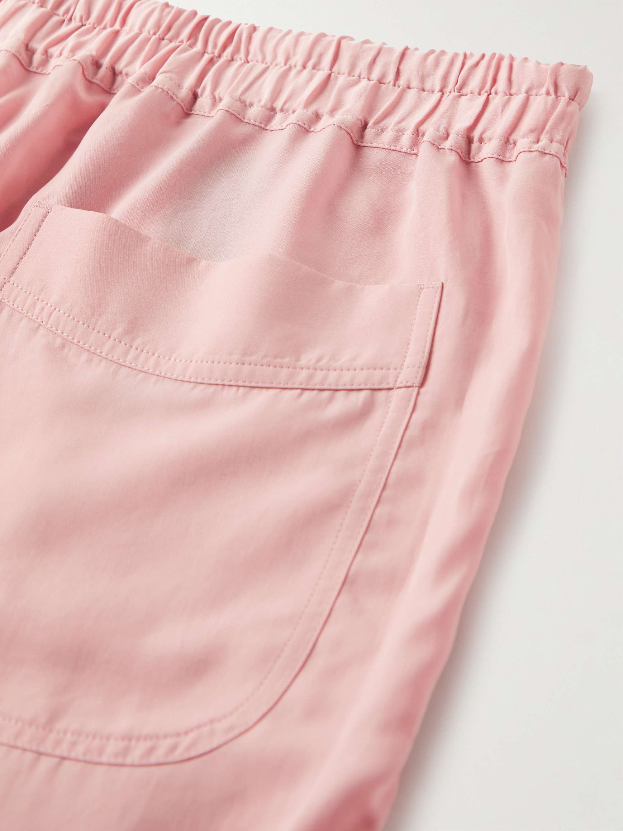 TOM FORD Straight-Leg Pleated Lyocell Drawstring Shorts
