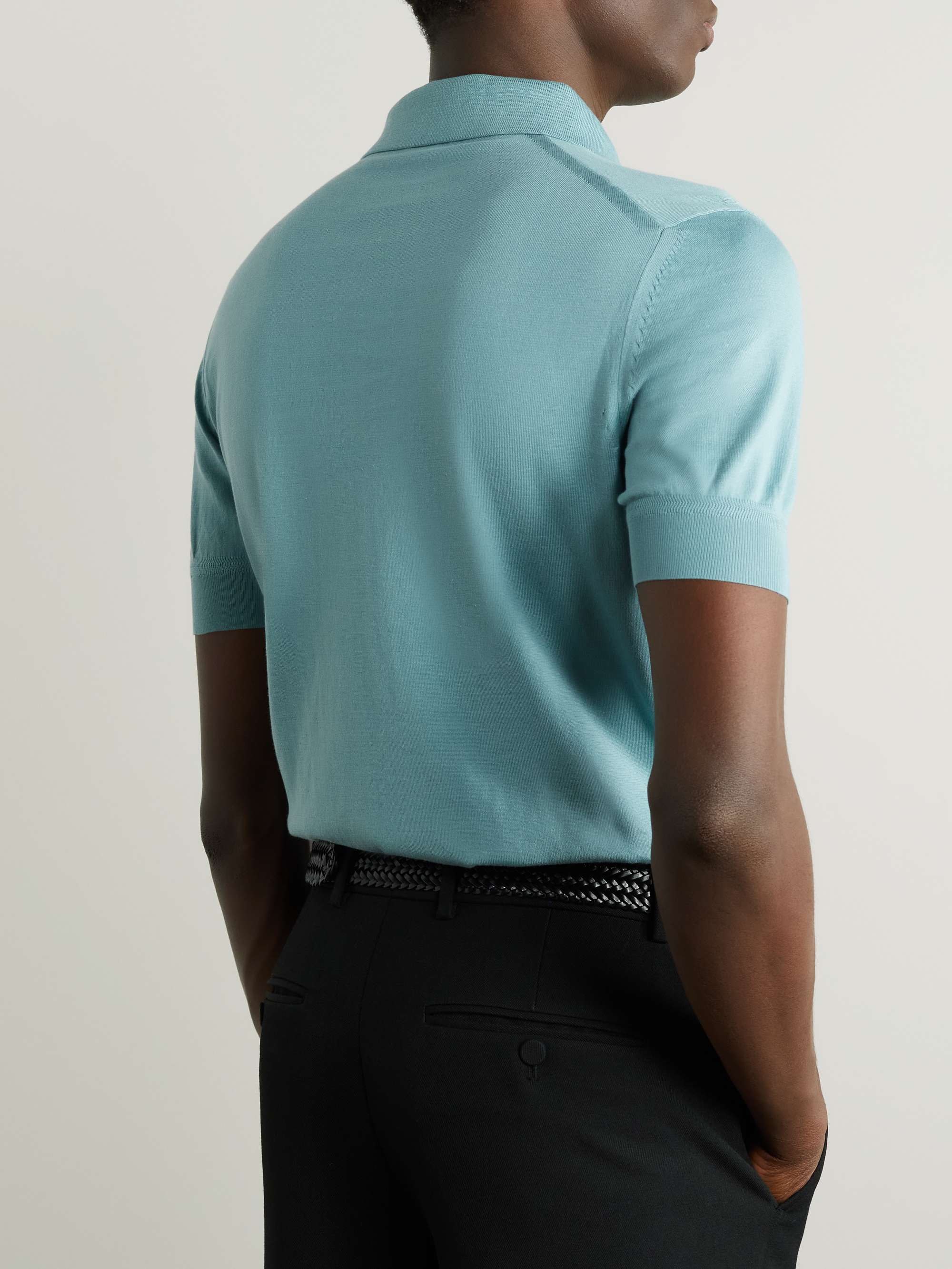 TOM FORD Slim-Fit Cashmere and Silk-Blend Polo Shirt