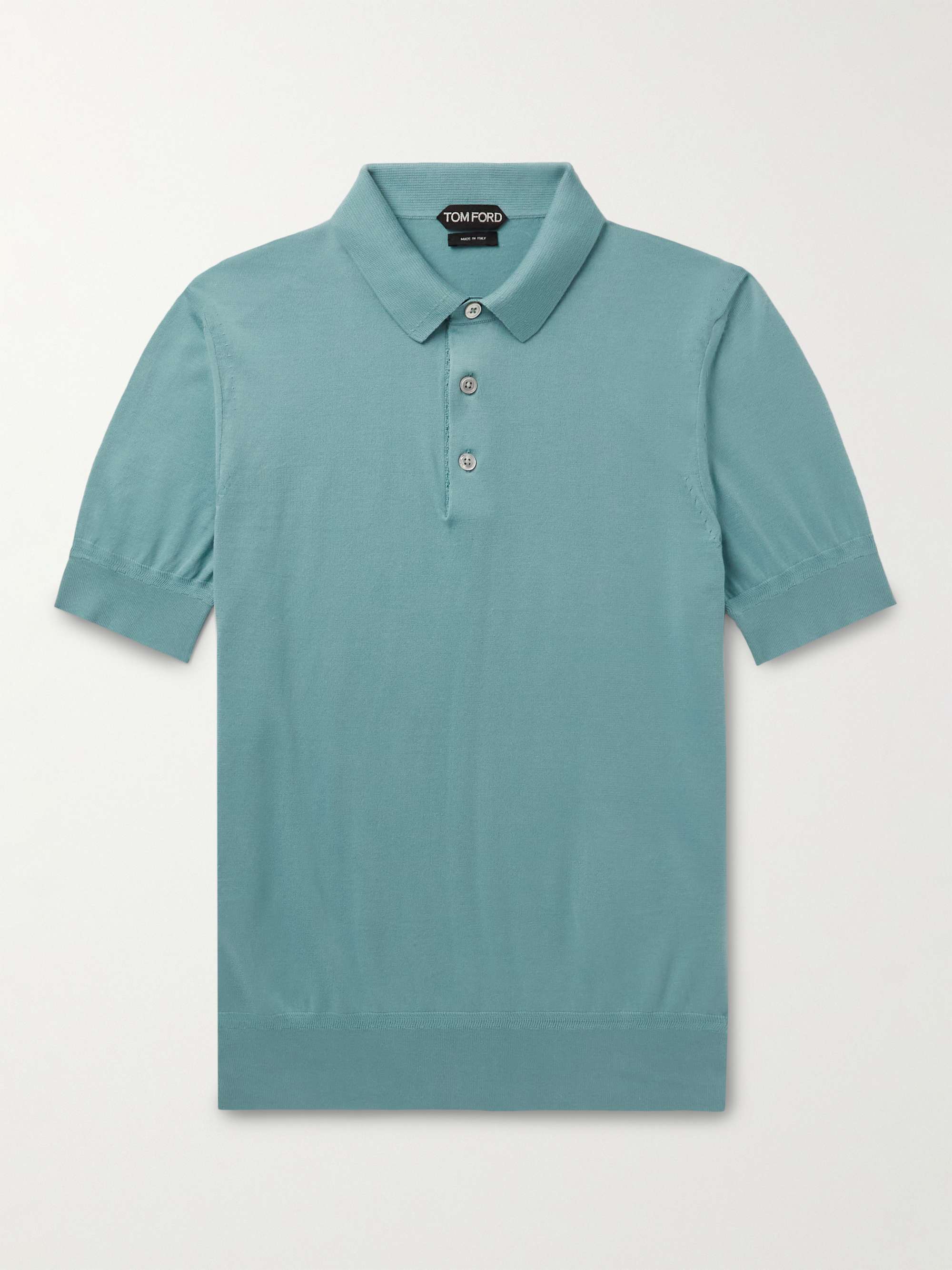 TOM FORD Slim-Fit Cashmere and Silk-Blend Polo Shirt for Men | MR PORTER